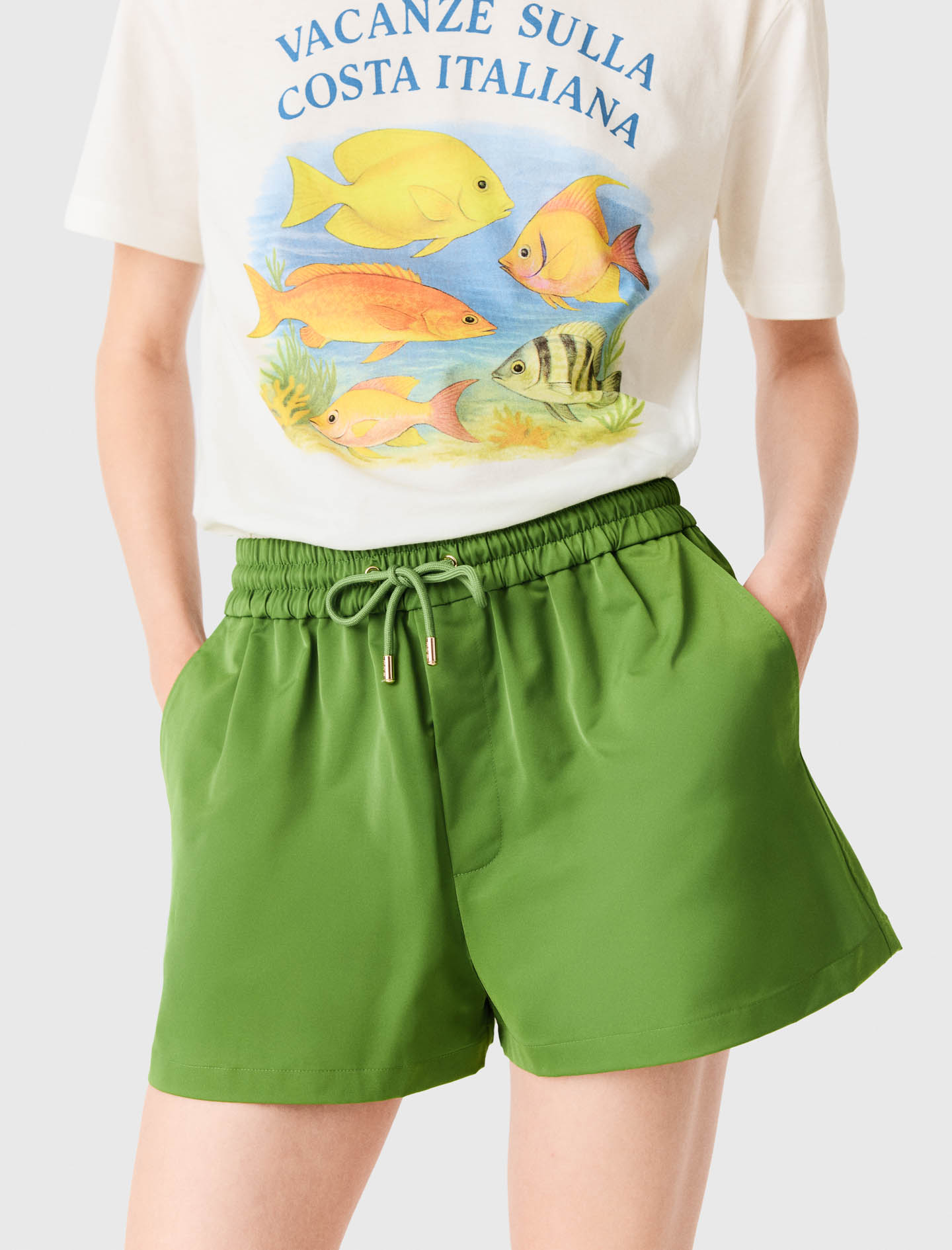 Technical fabric shorts - Green
