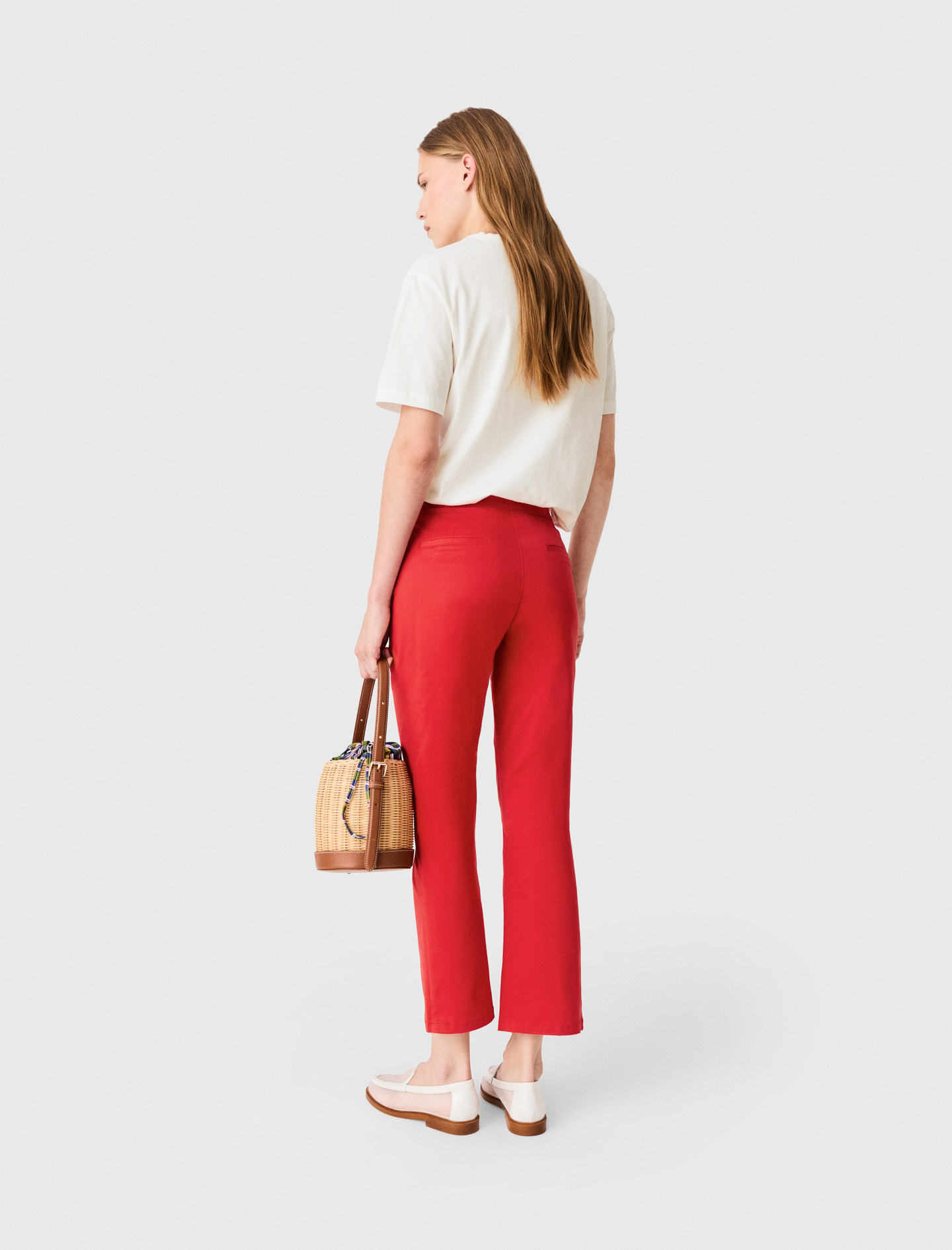 Cotton Capri trousers - Red