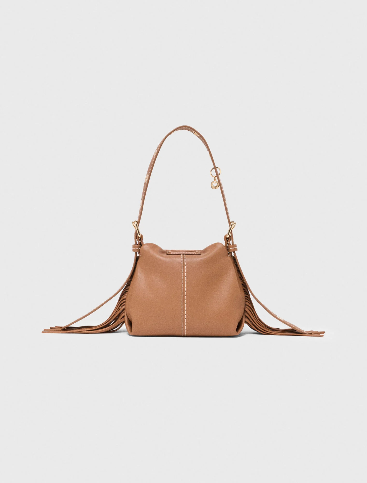 Miss M micro stitched leather bag - Brown