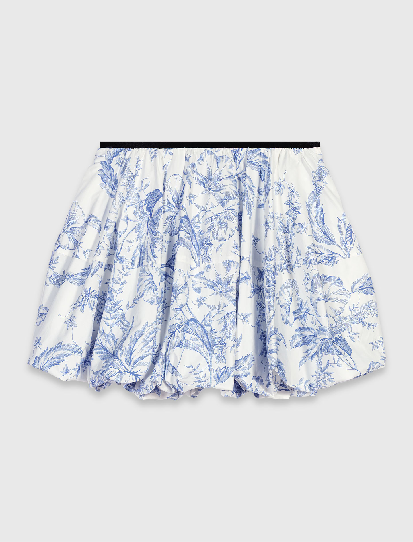 Printed balloon-effect skirt - Blue