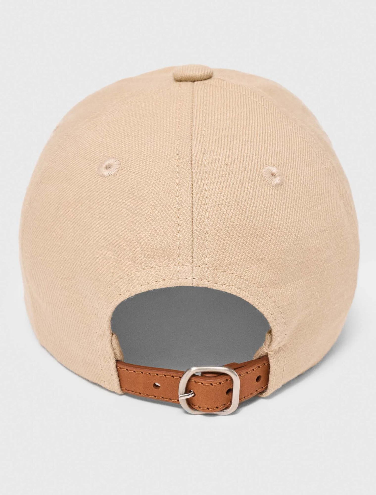 Linen blend cap with logo - Beige