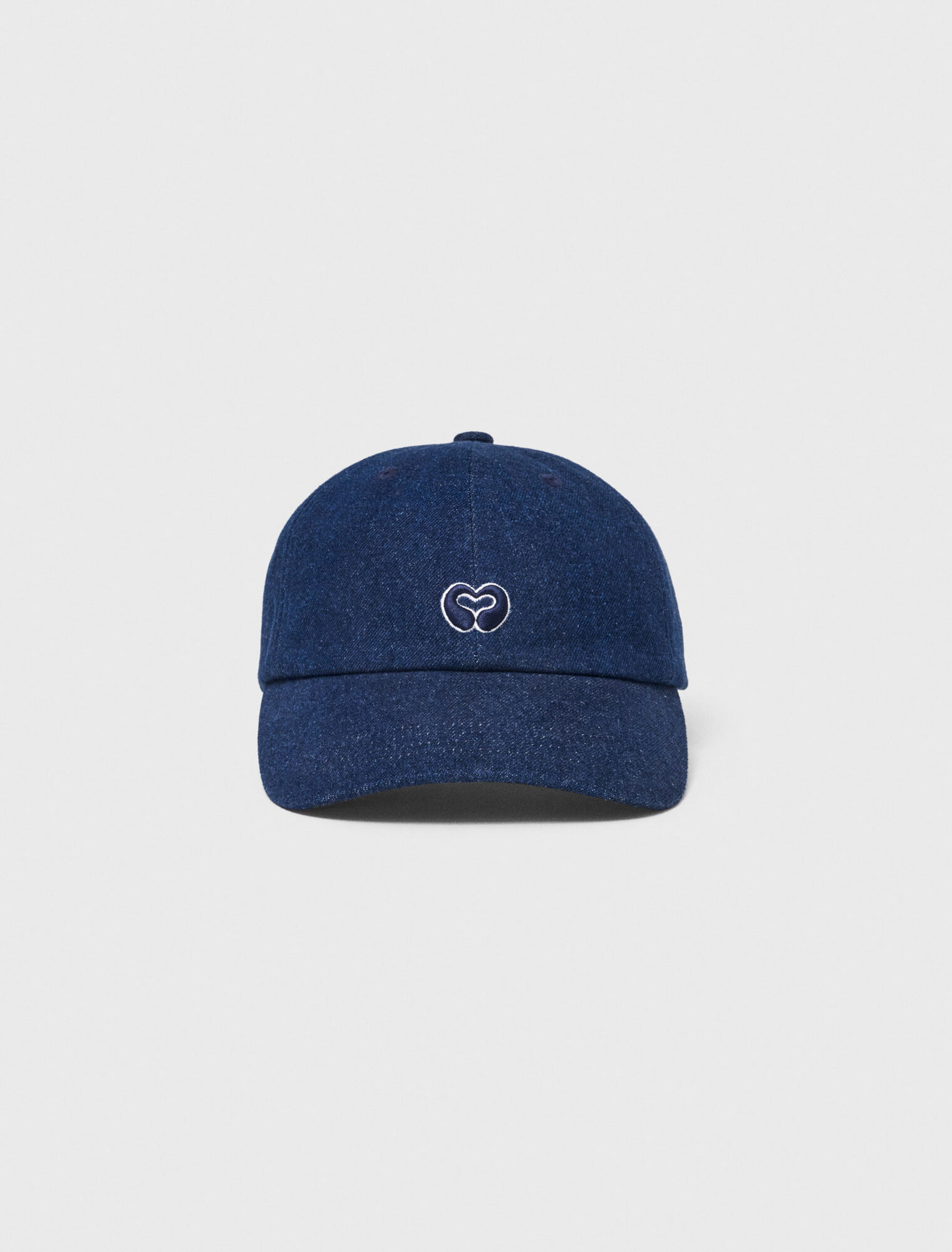 帽子 Raw Blue Denim Hat Raw denim cap with logo Navy | Maje