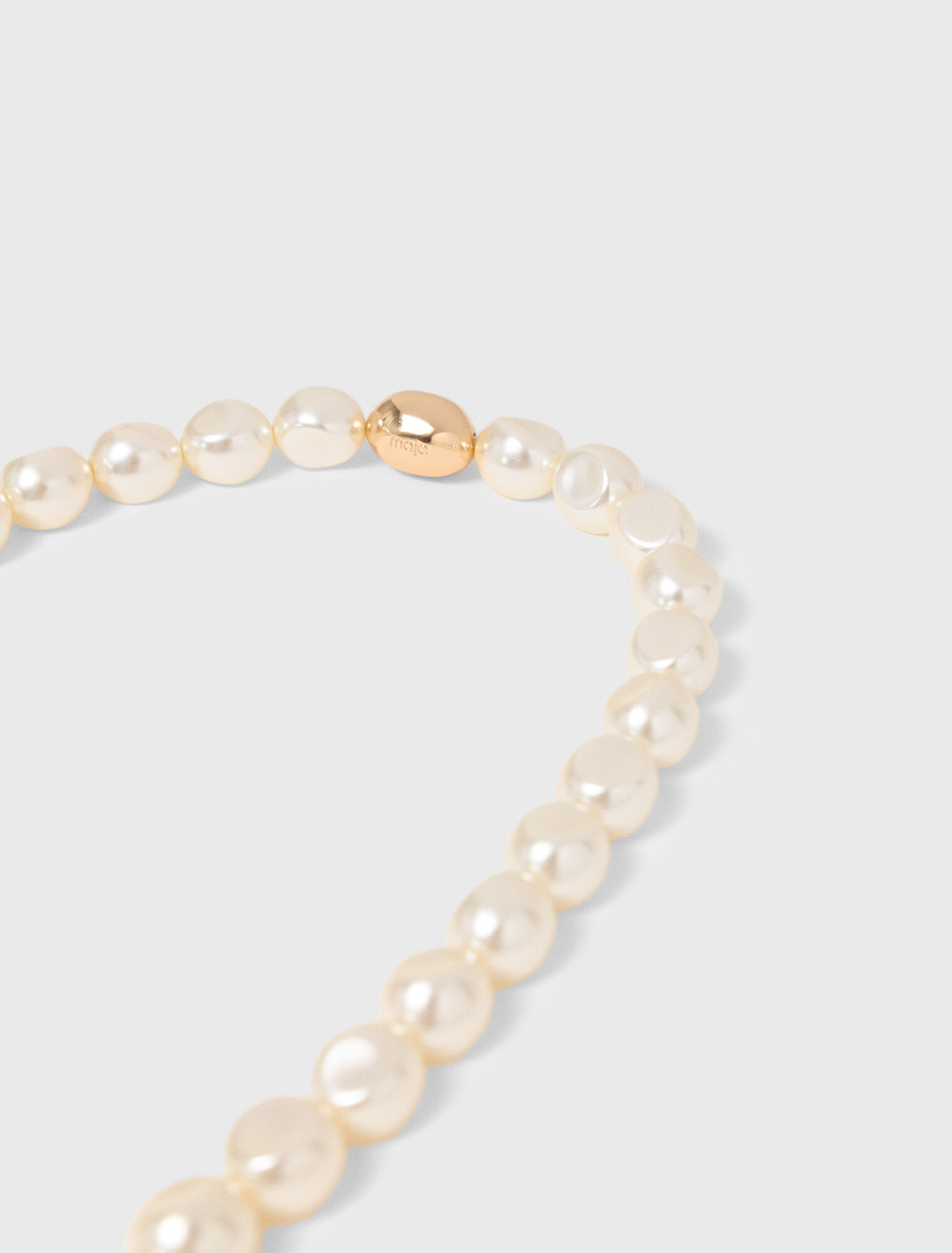 Pearl choker necklace - Gold