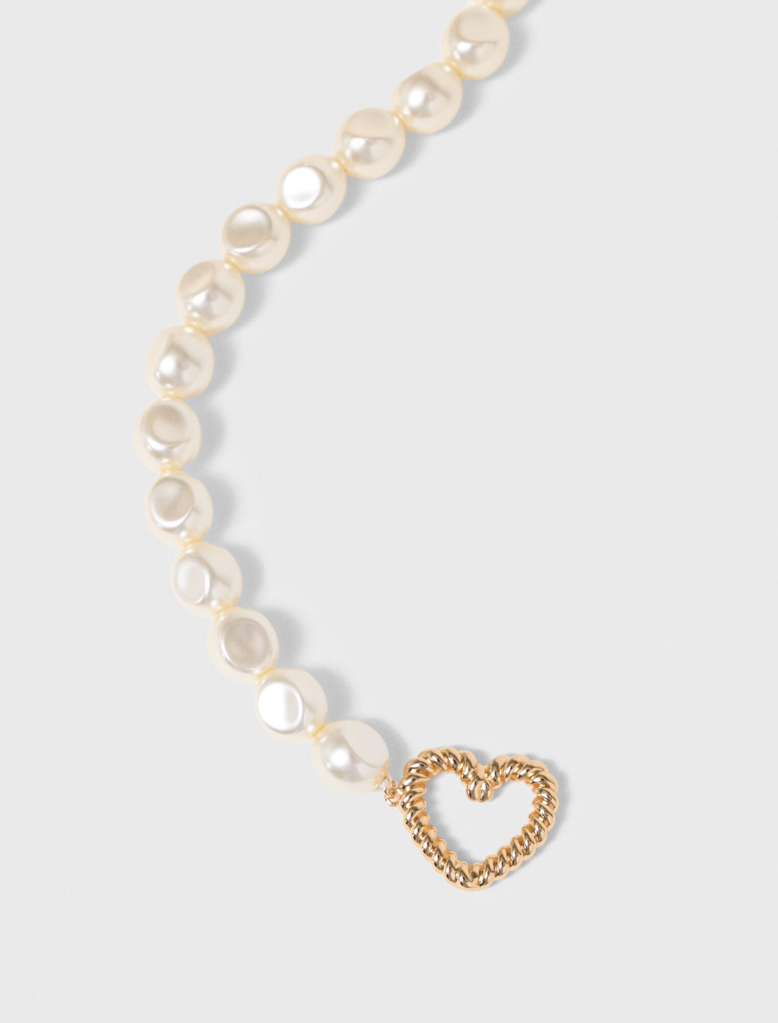 Pearl choker necklace - Gold