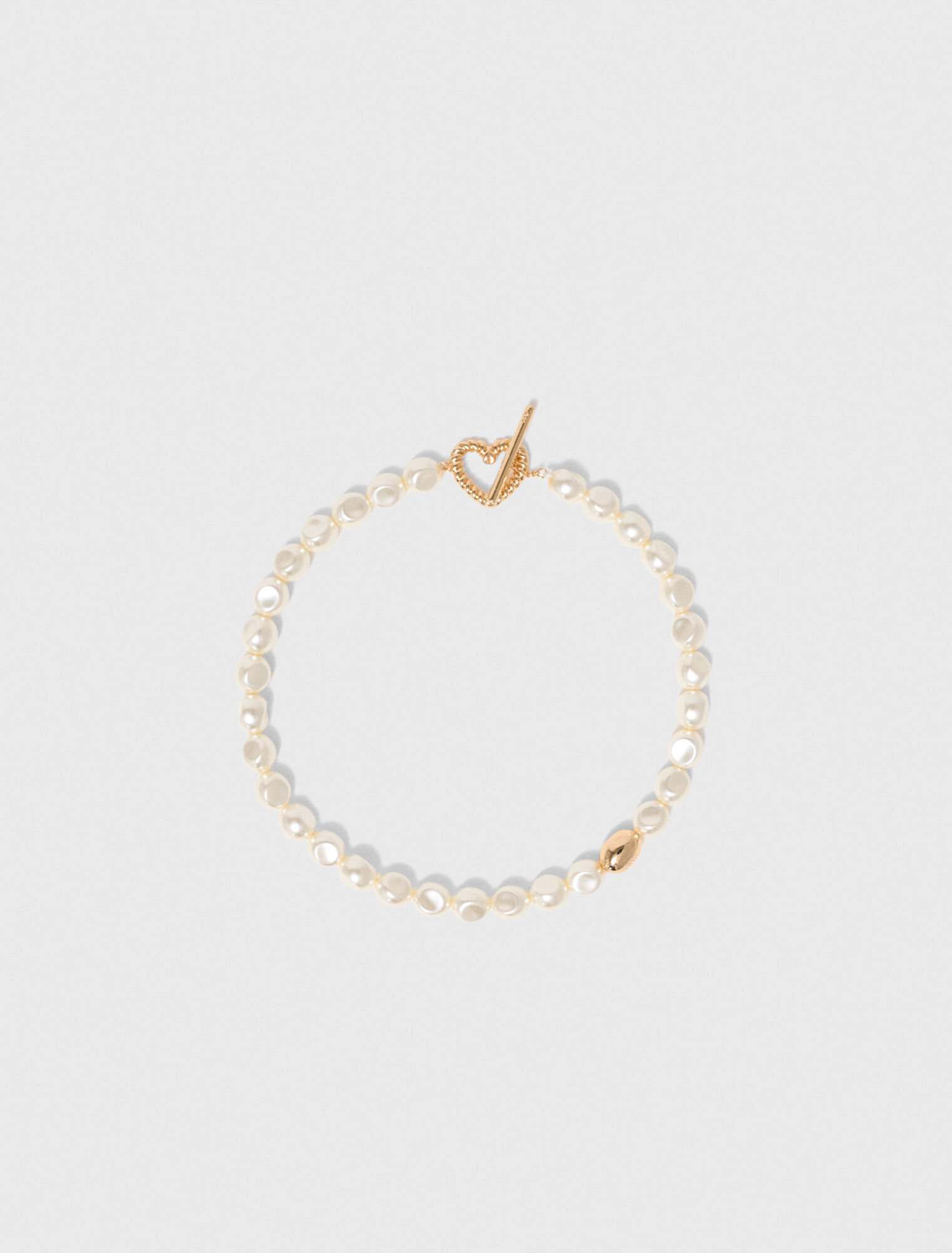 Pearl choker necklace - Gold