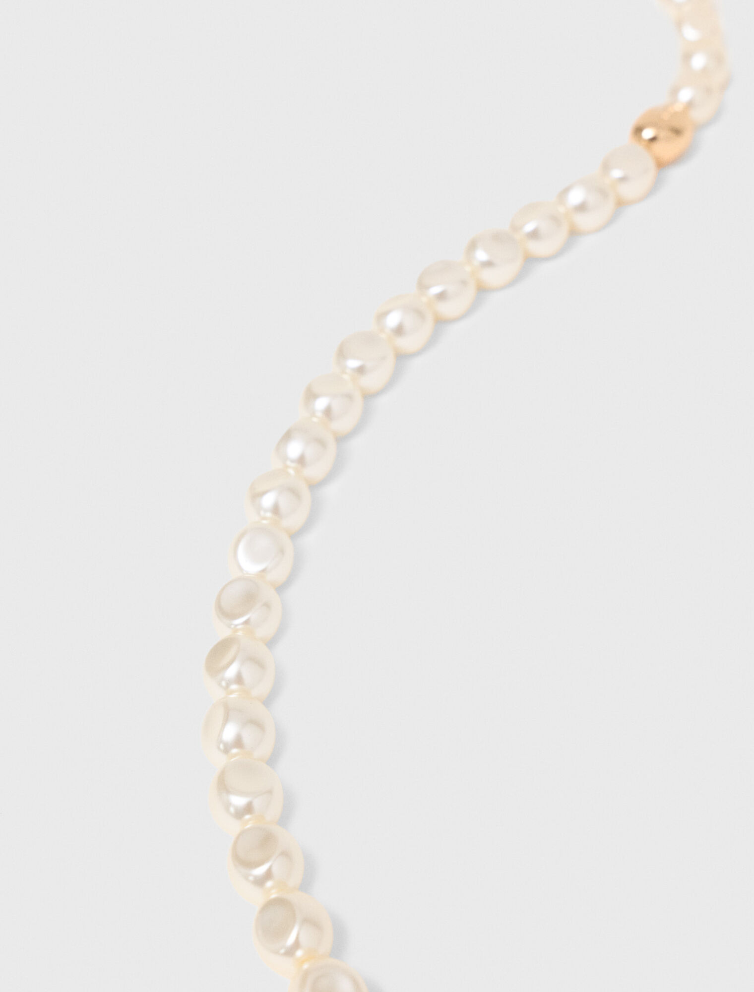 Pearl choker necklace - Gold
