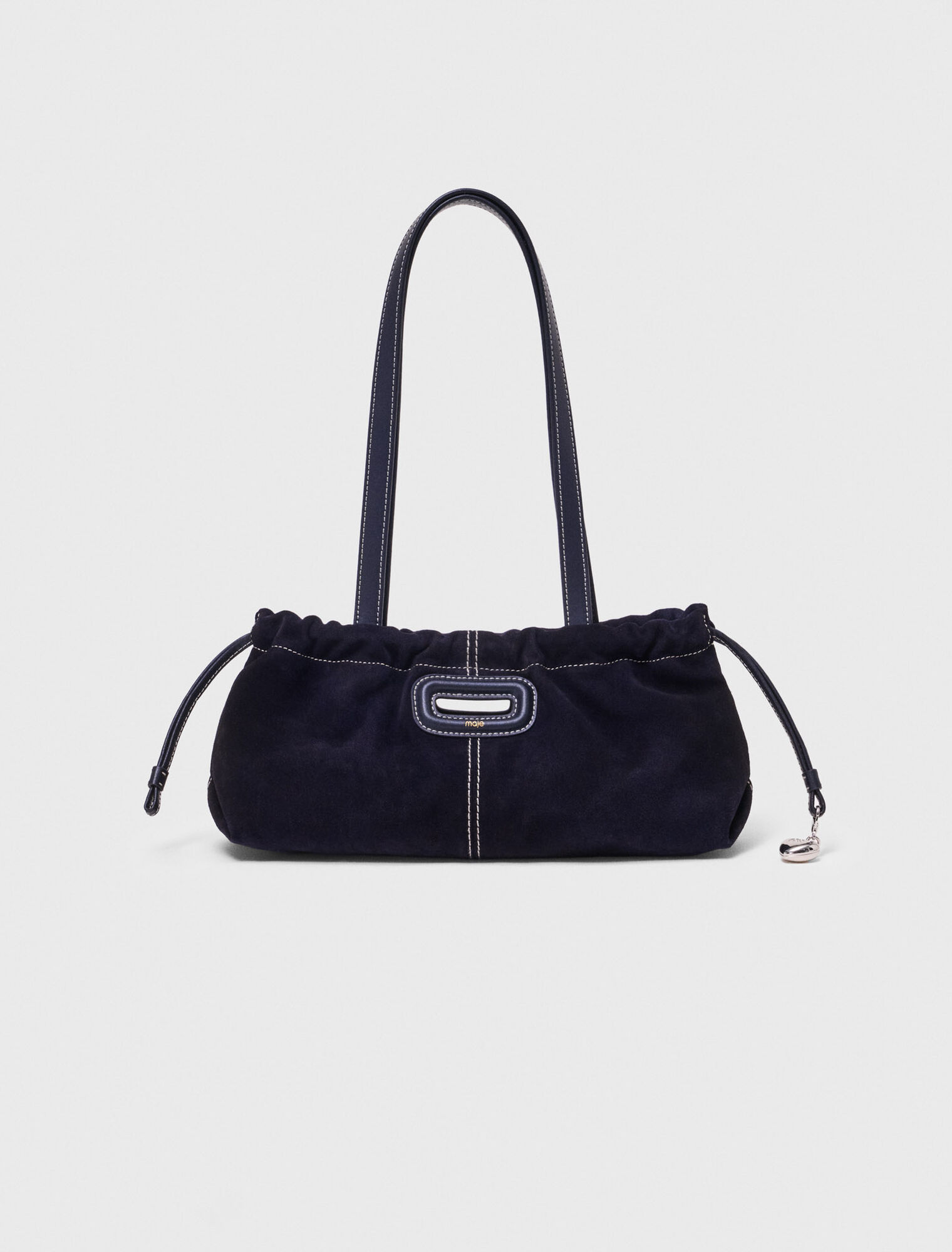 Topstitched suede Milpli Gazette - Navy