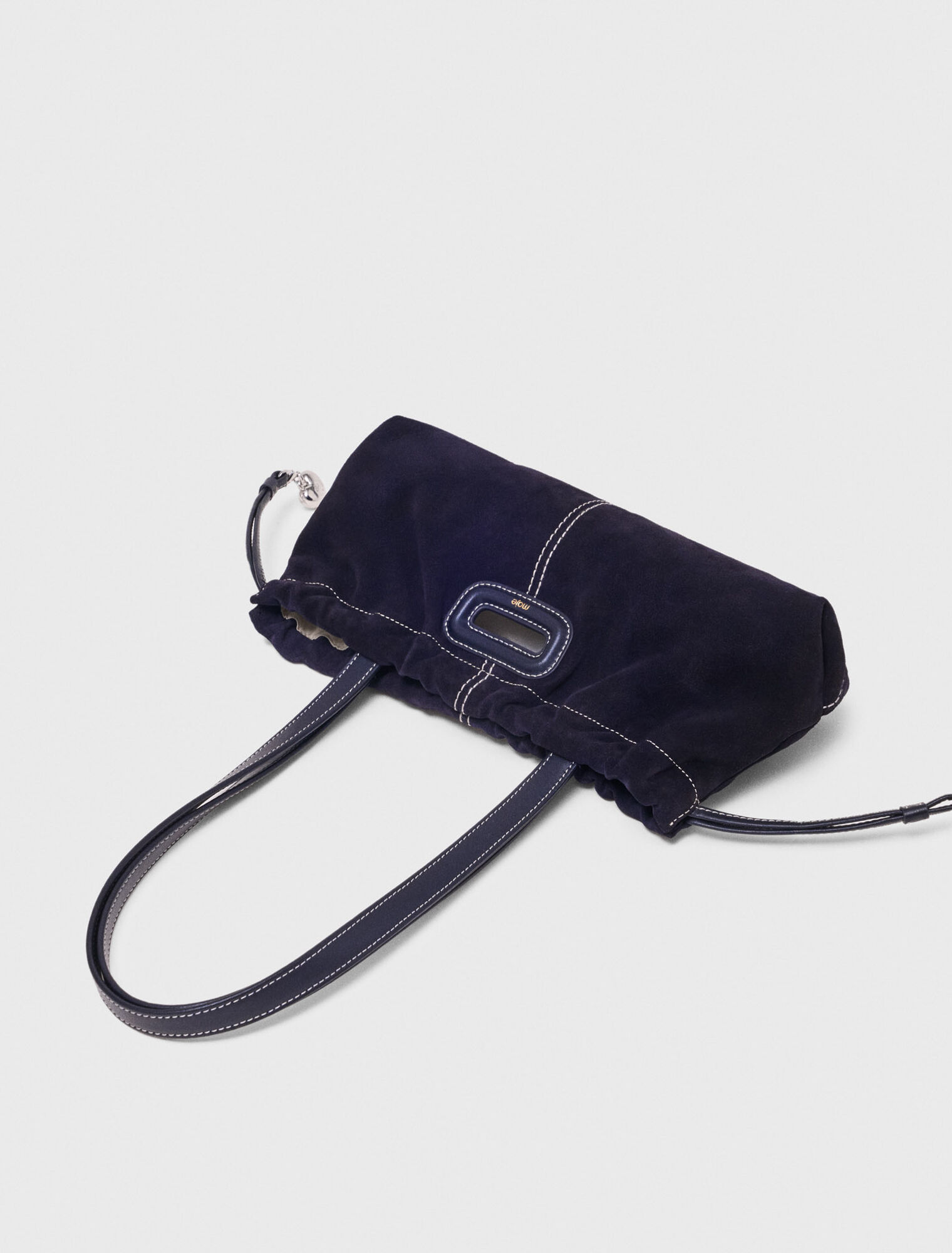 Topstitched suede Milpli Gazette - Navy