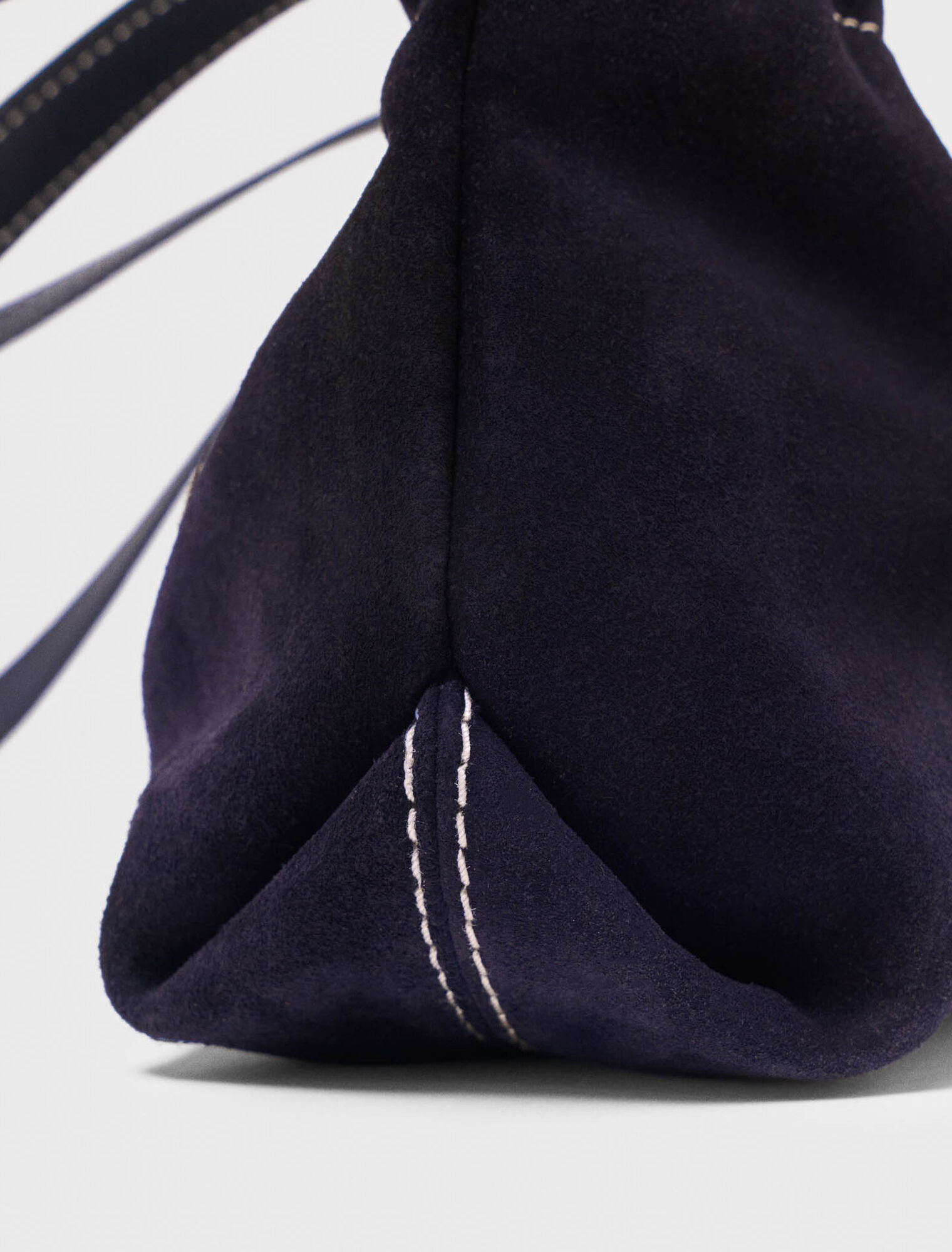 Topstitched suede Milpli Gazette - Navy
