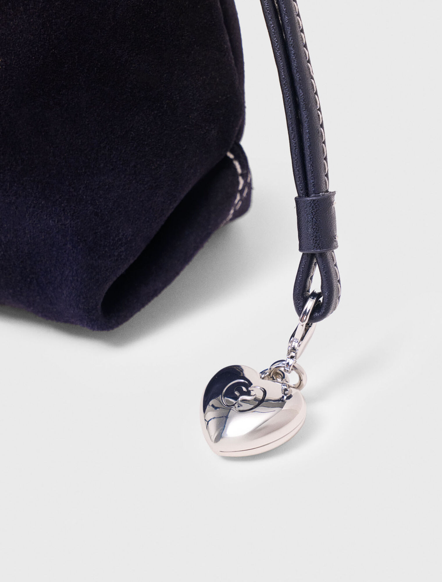 Topstitched suede Milpli Gazette - Navy