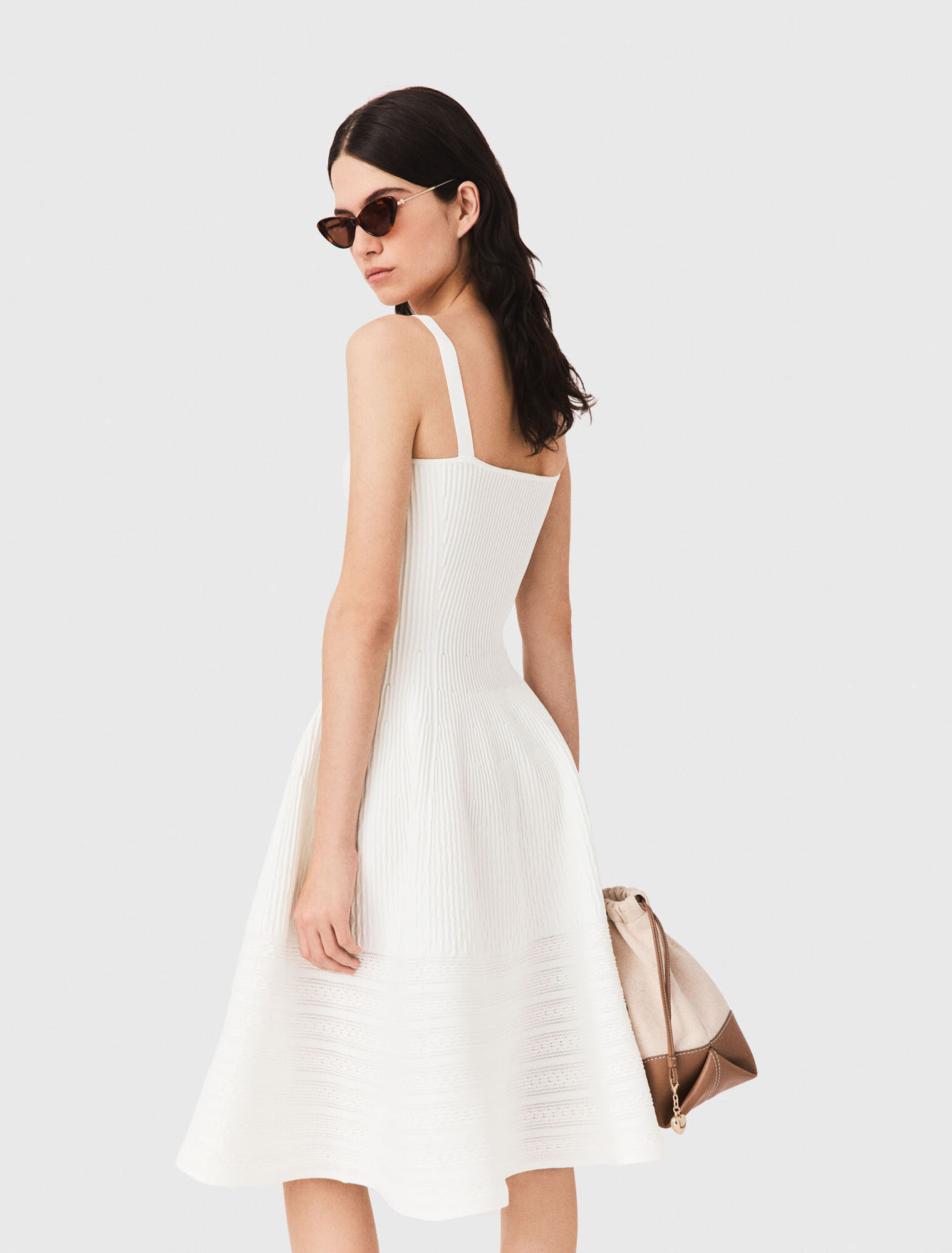 Knit maxi dress - White
