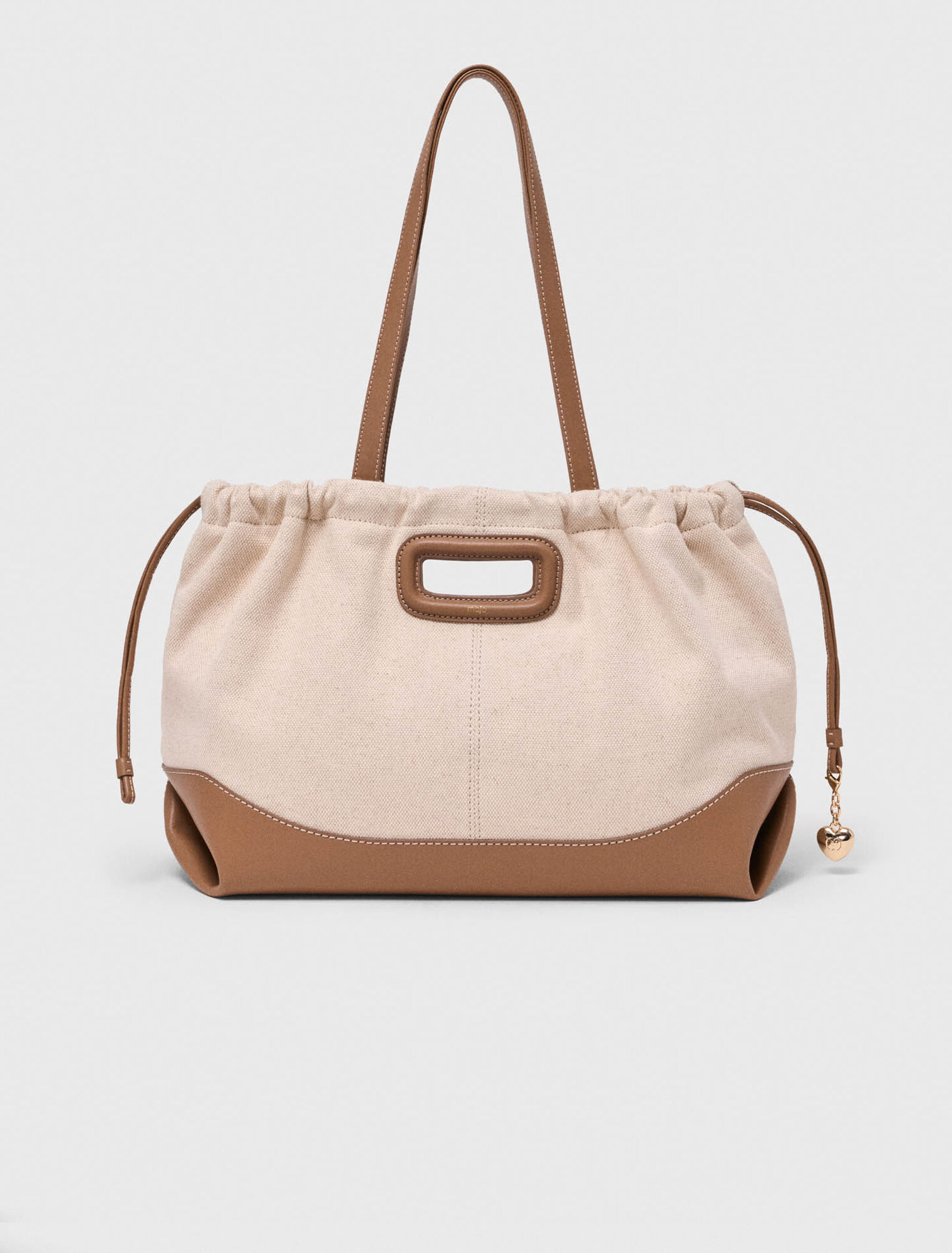Milpli canvas and leather tote bag - Brown