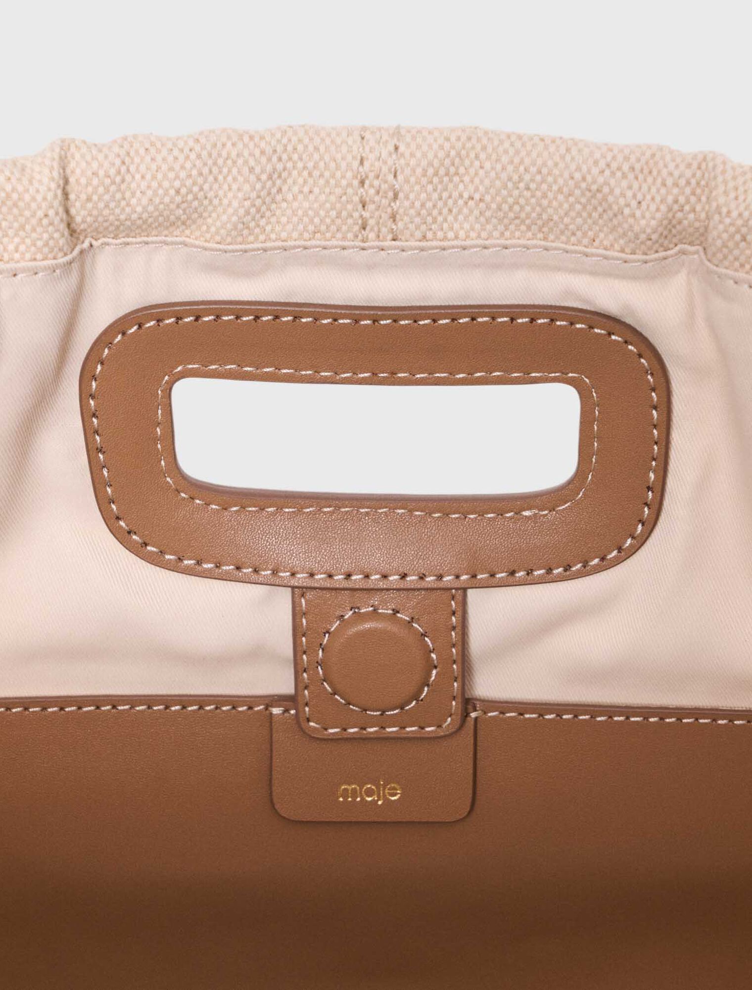 Milpli canvas and leather tote bag - Brown