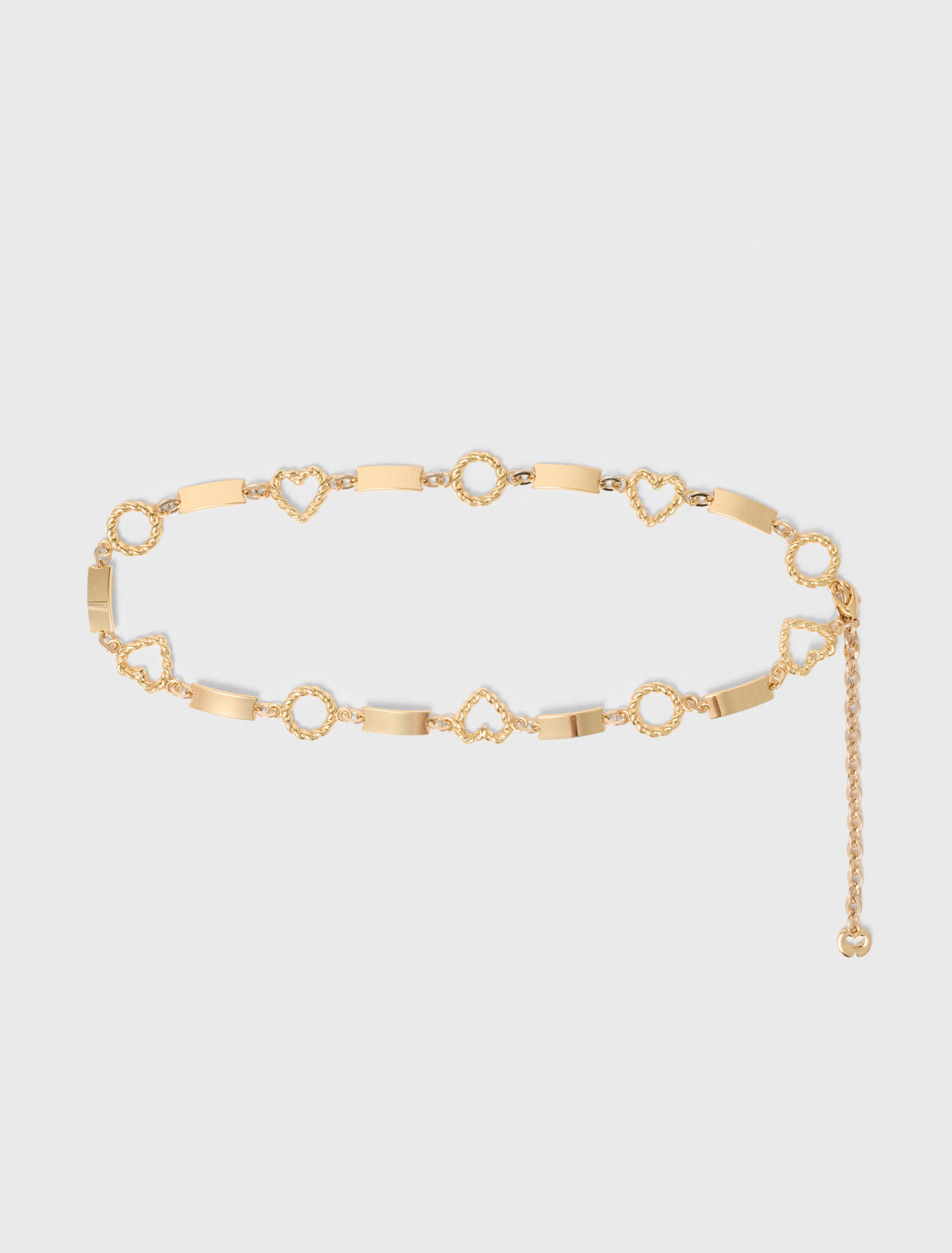 Twisted gold chain belt - Gold