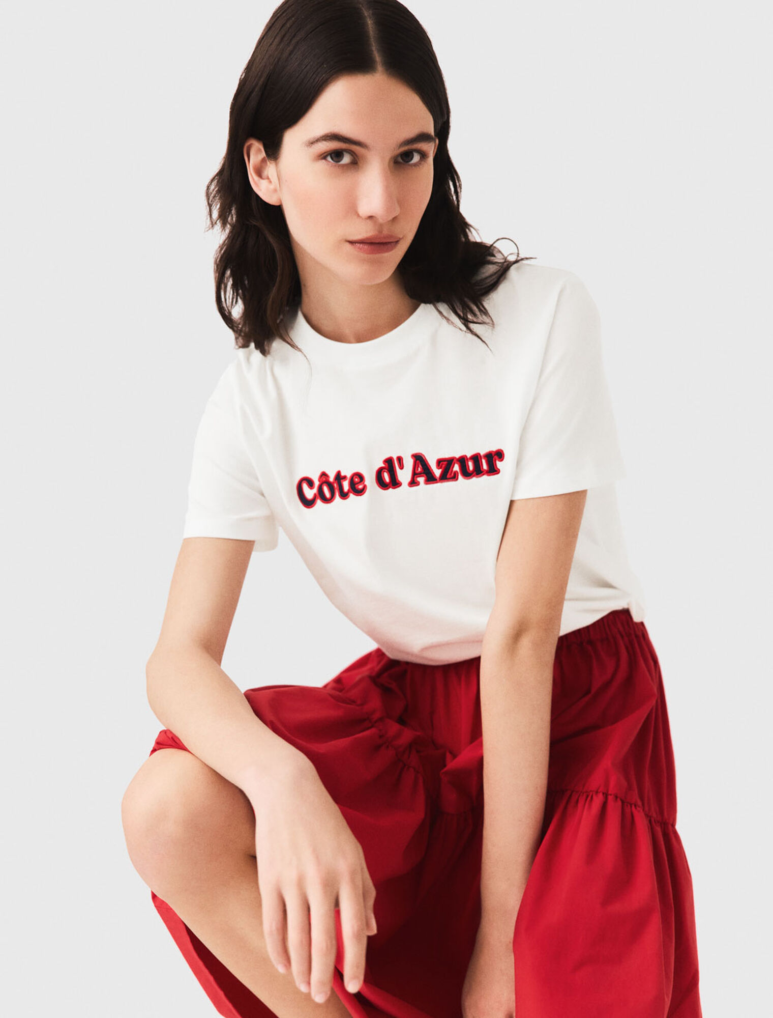 T-shirt with embroidery - White