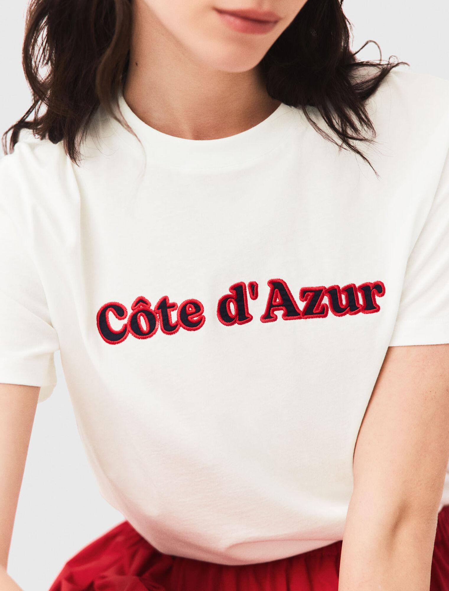 T-shirt with embroidery - White