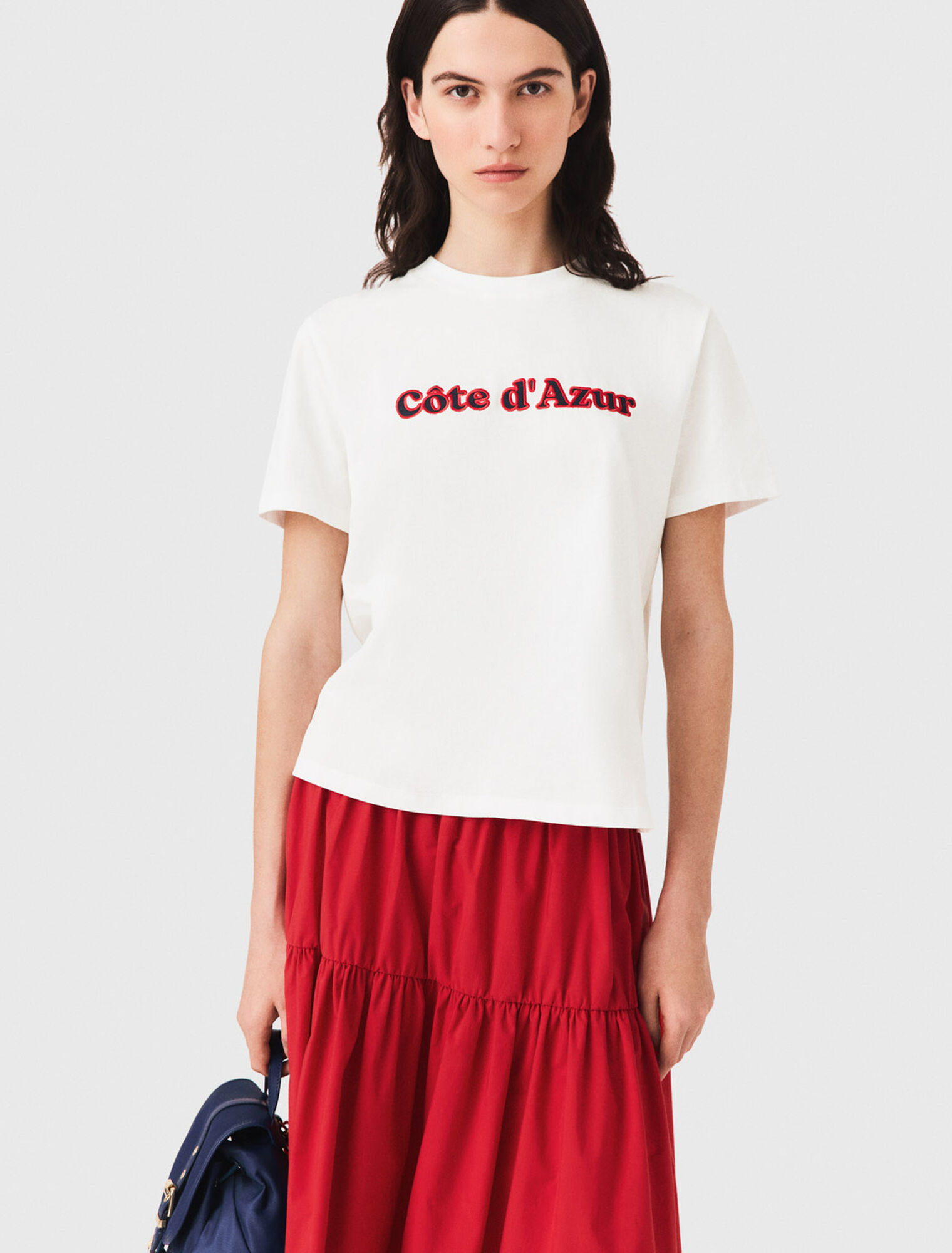 T-shirt with embroidery - White