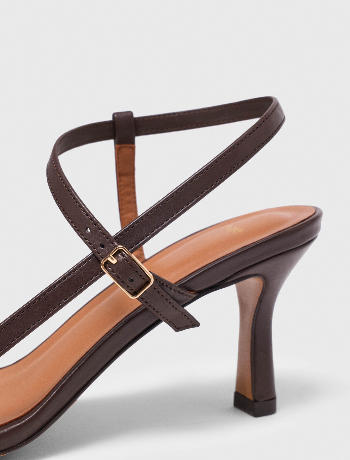 Strappy leather sandals - Brown