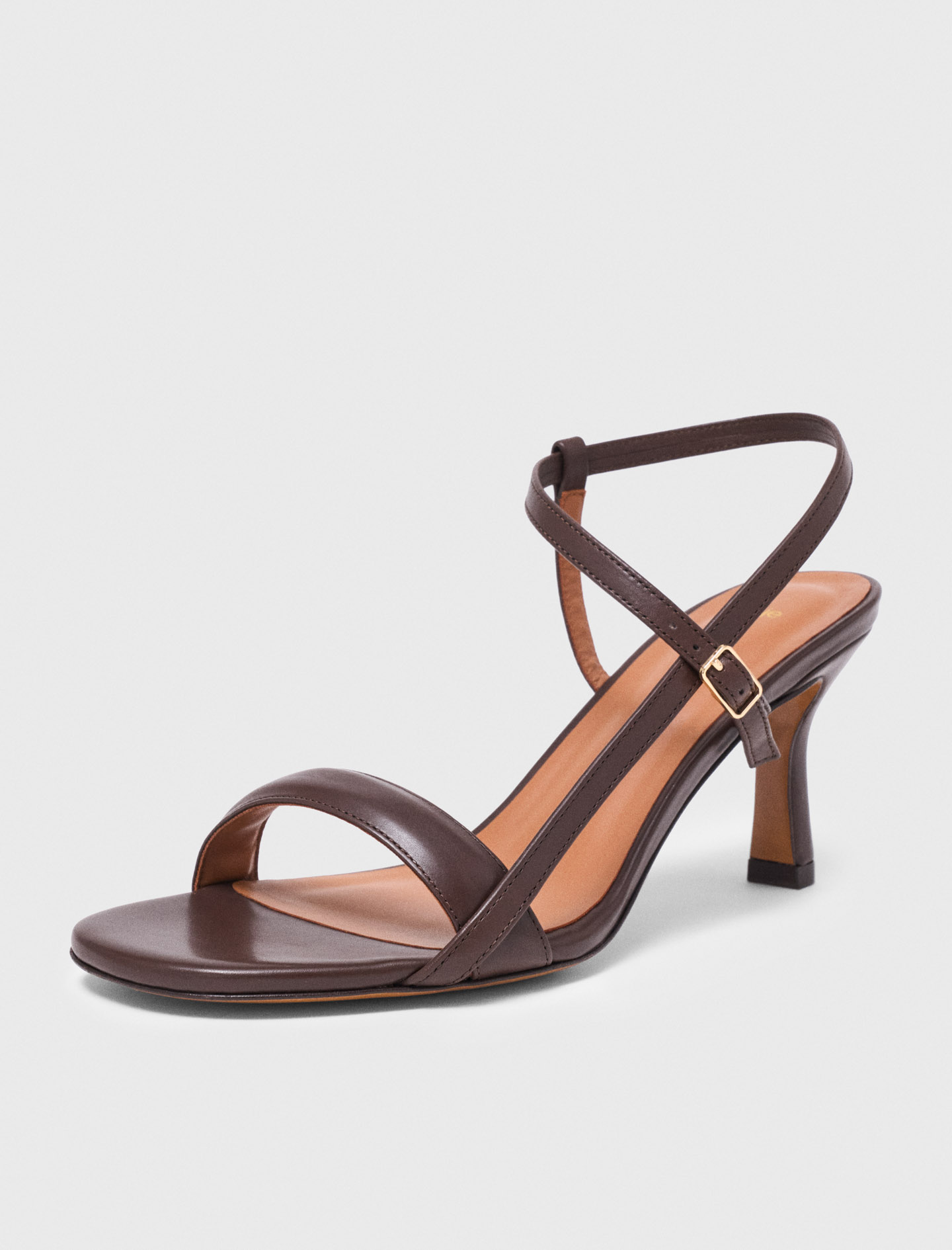 Strappy leather sandals - Brown