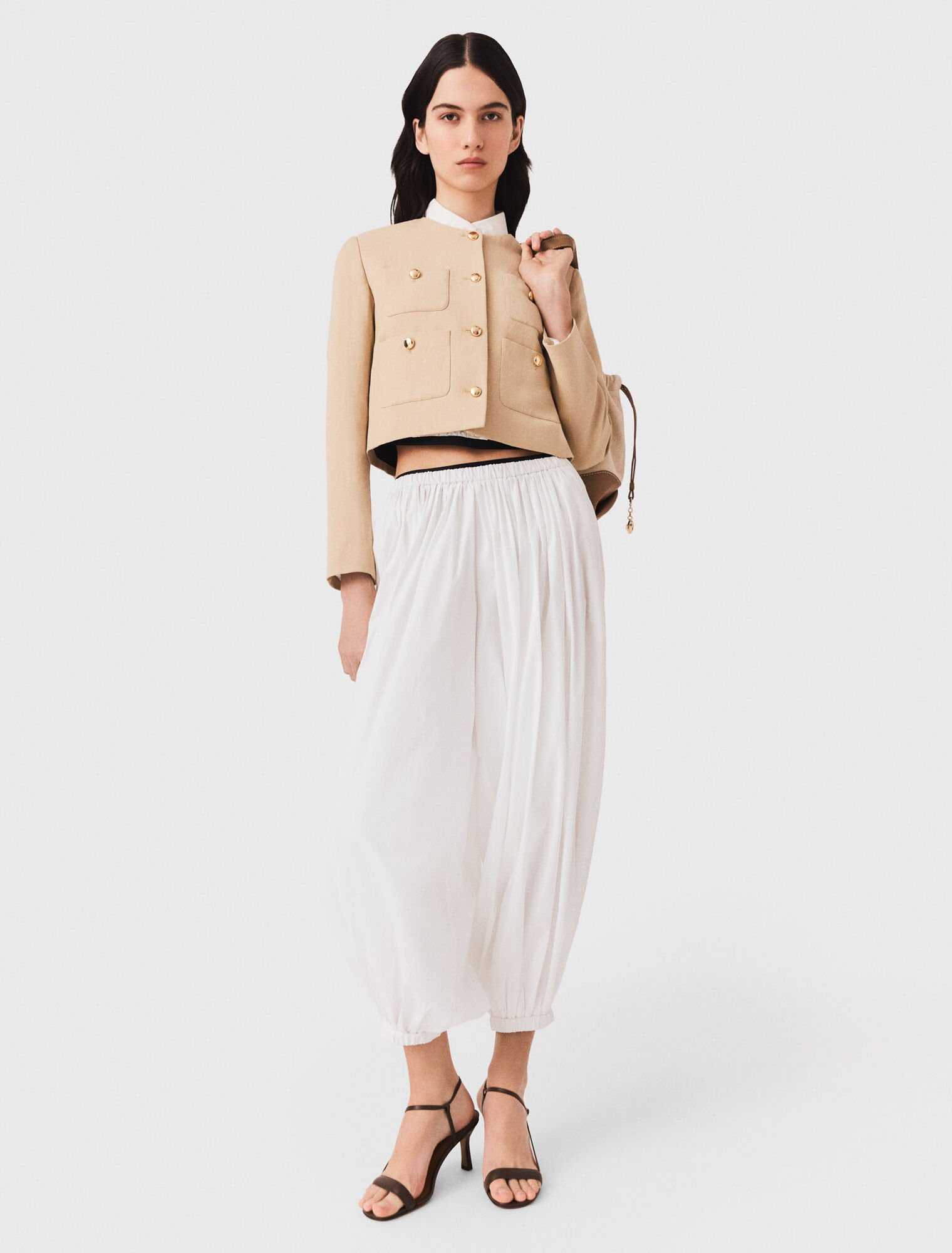 Sourel cotton trousers - White