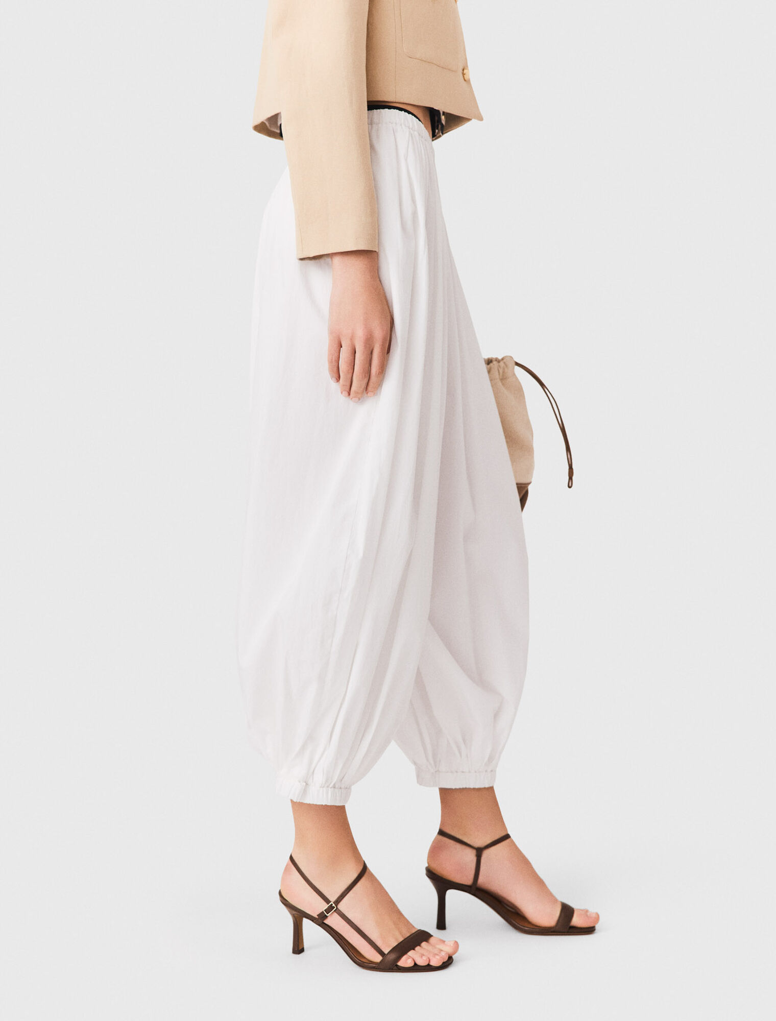 Sourel cotton trousers - White