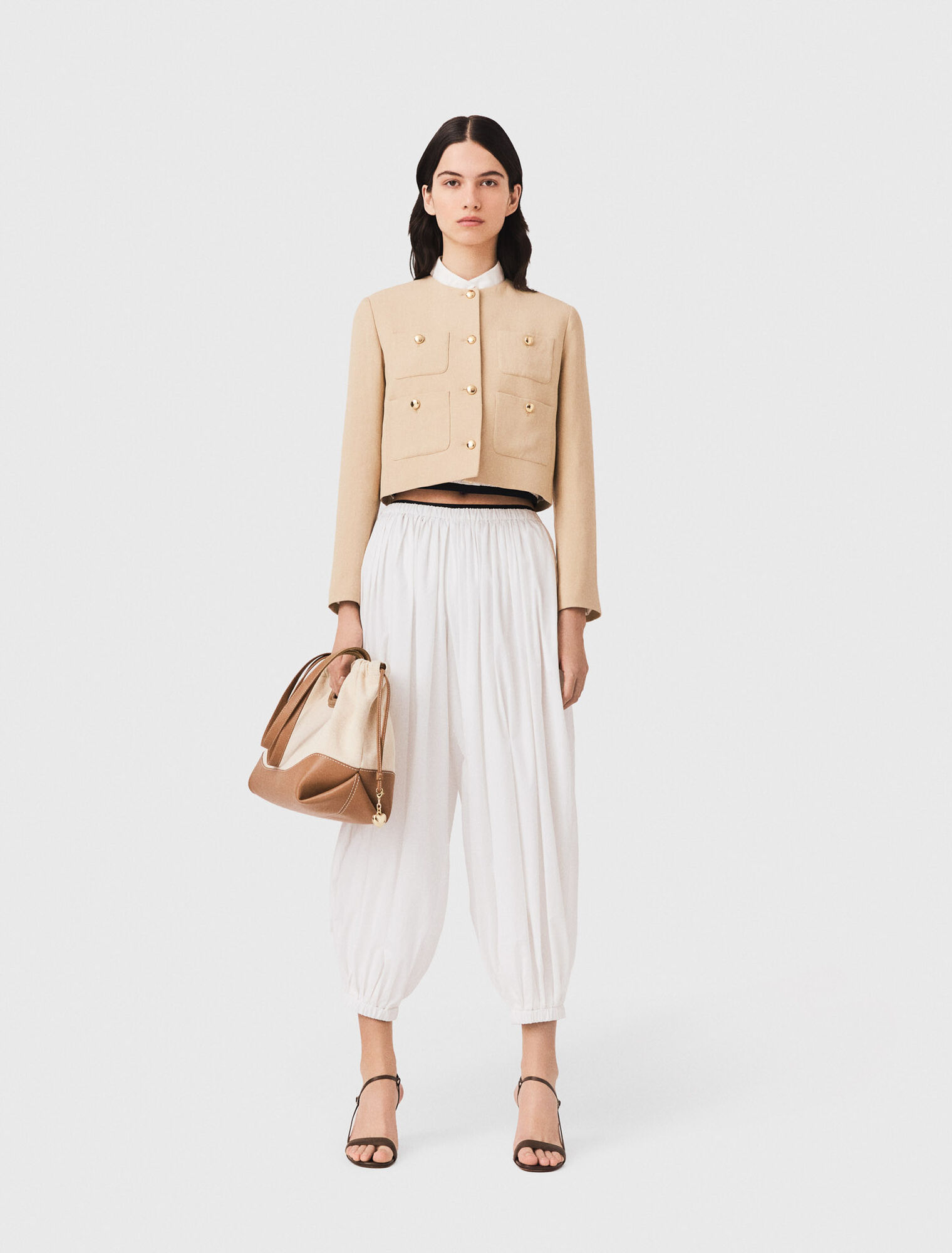 Sourel cotton trousers - White