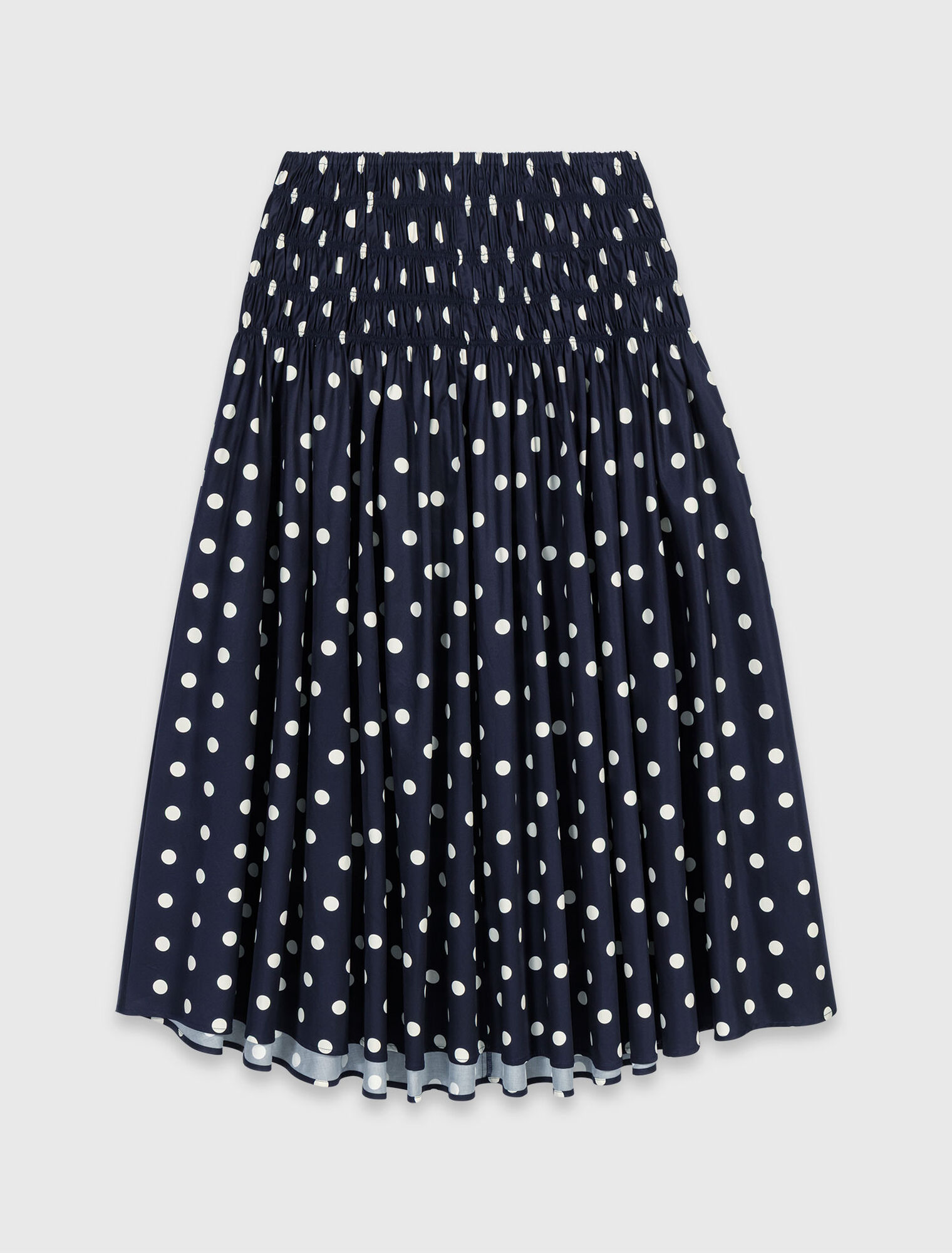 Long cotton skirt - Navy