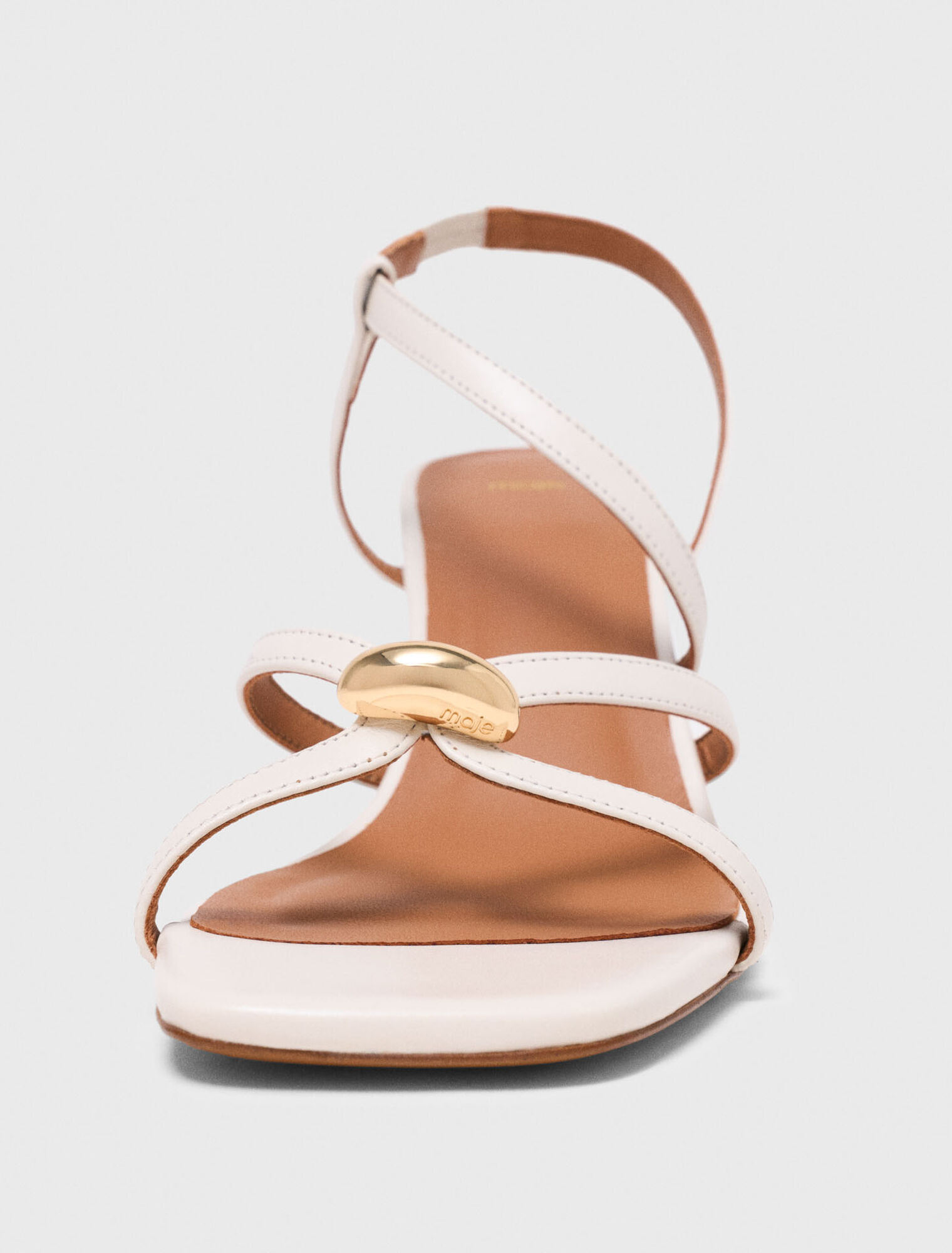 Multi-strap leather sandals - Ecru