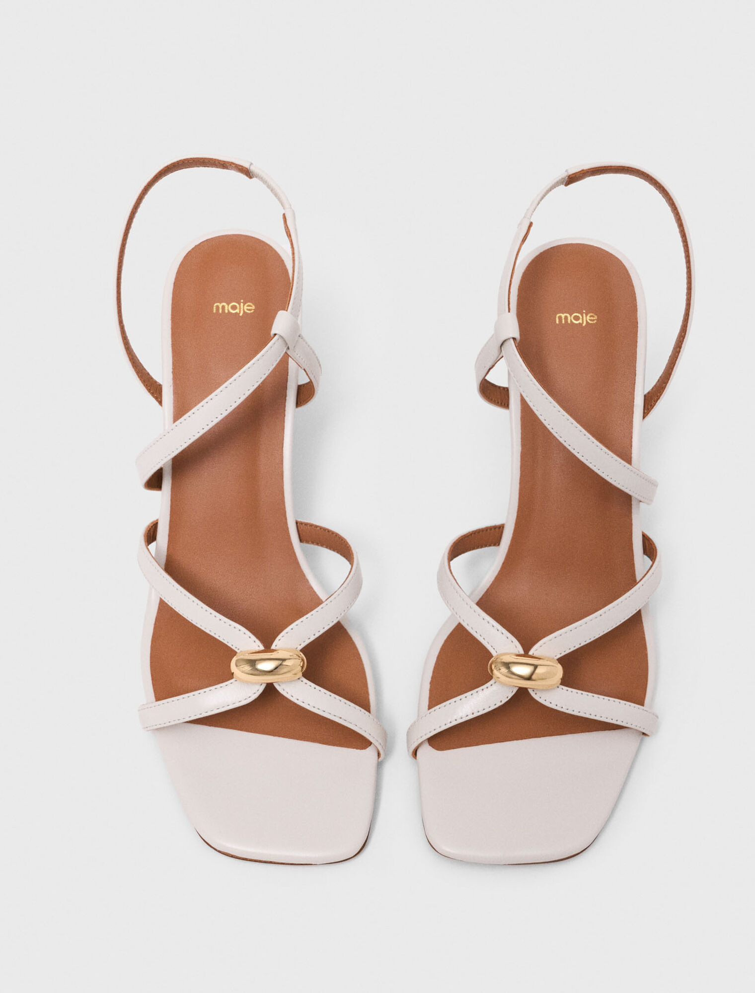 Multi-strap leather sandals - Ecru