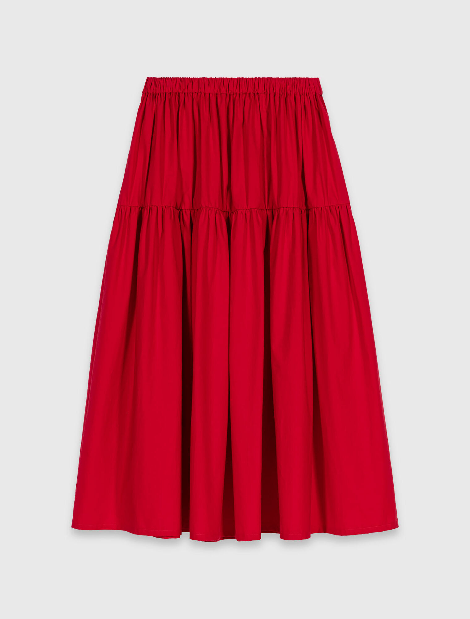 Long gathered skirt - Red