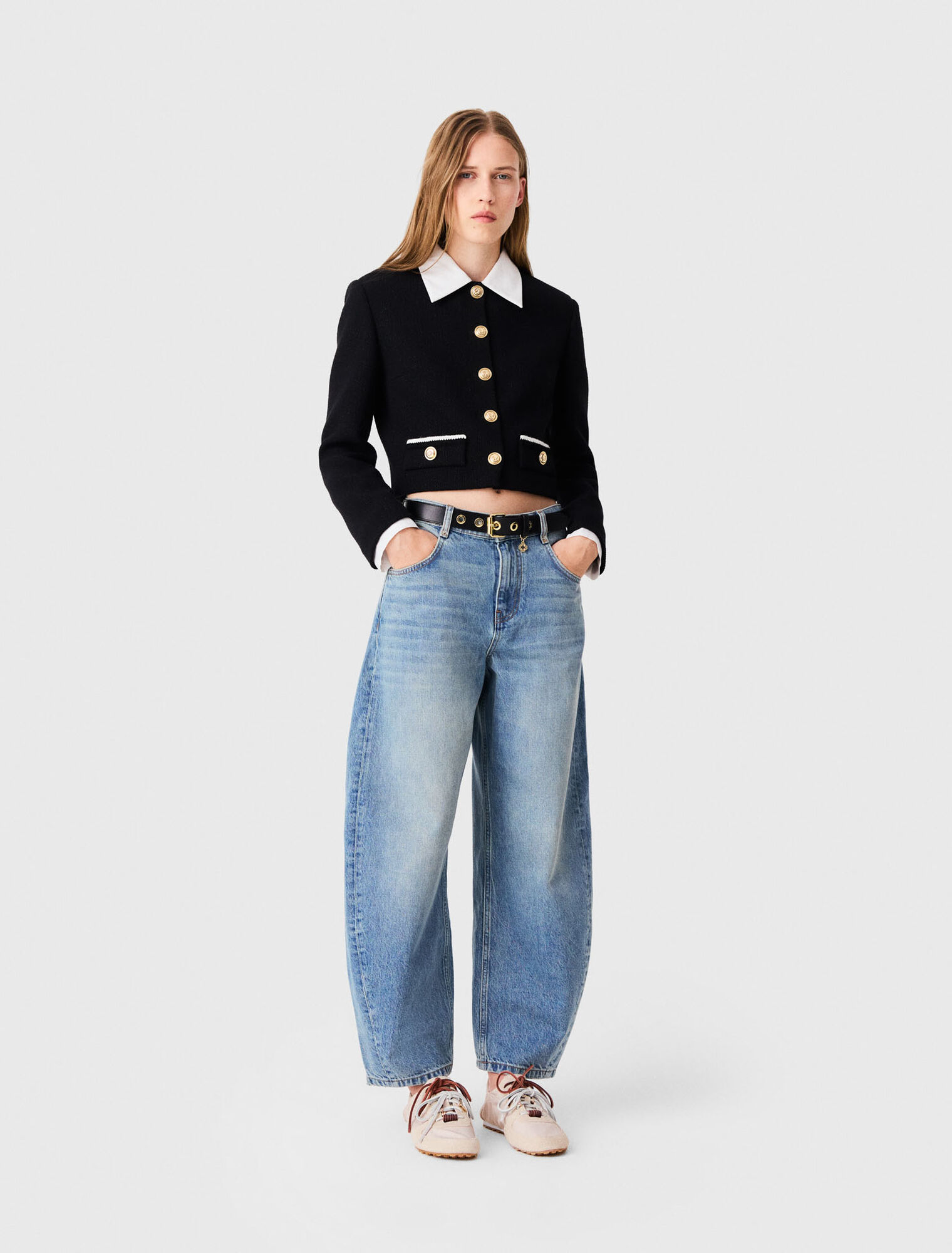Short tweed jacket - Black