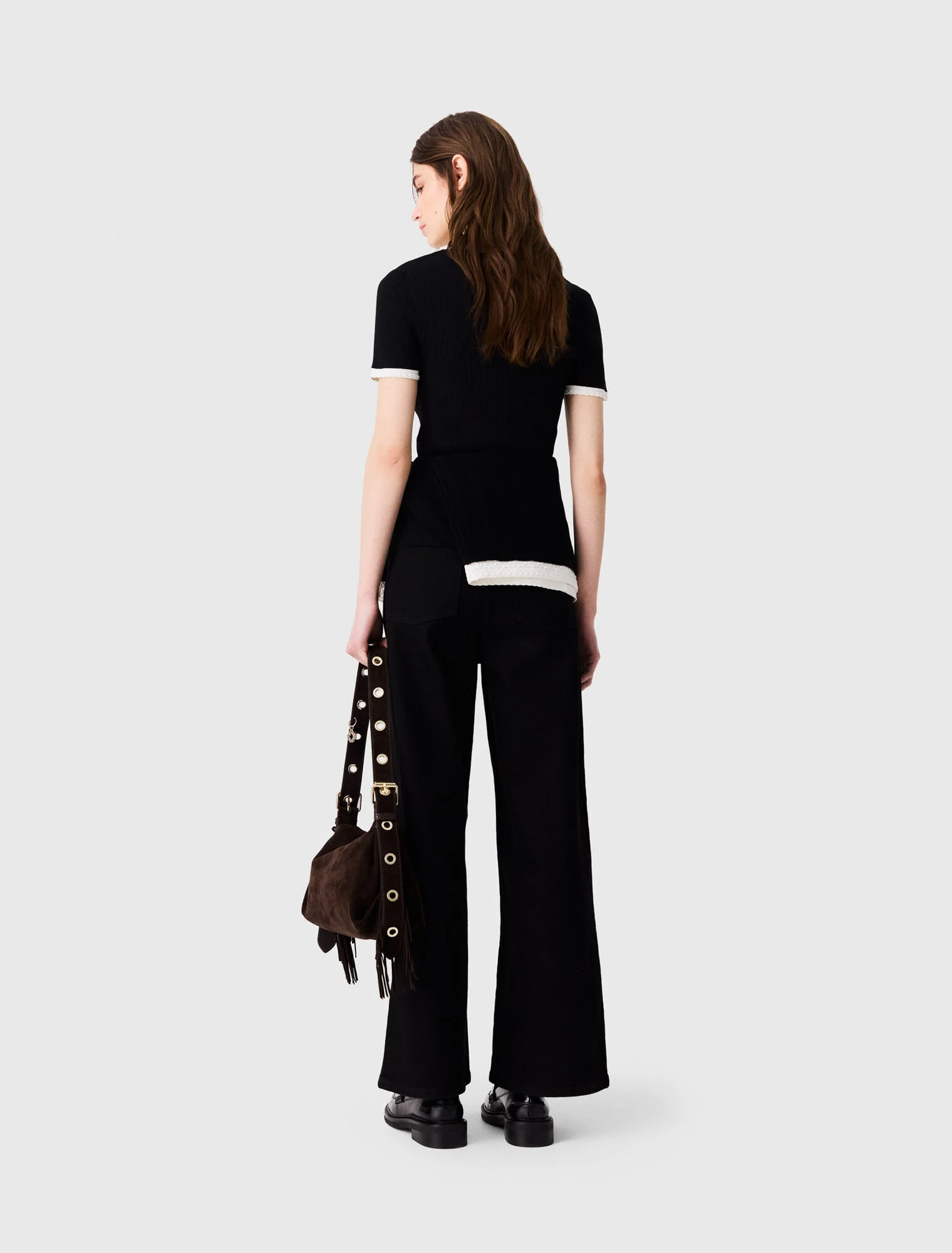 Short-sleeved polo shirt - Black