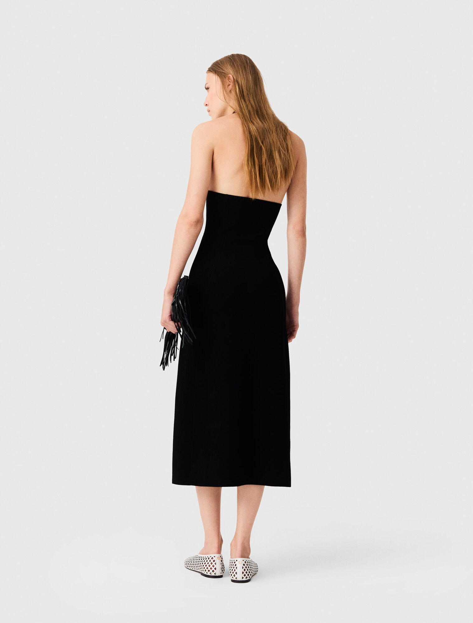 Dress with floral jewel details - Black