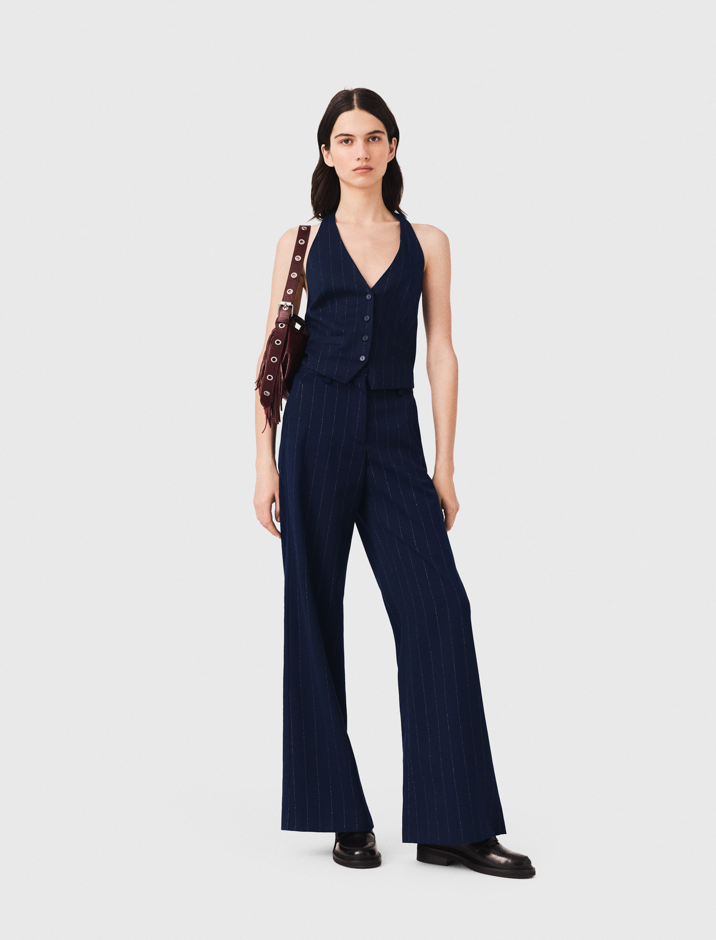 Tailored backless top - Navy