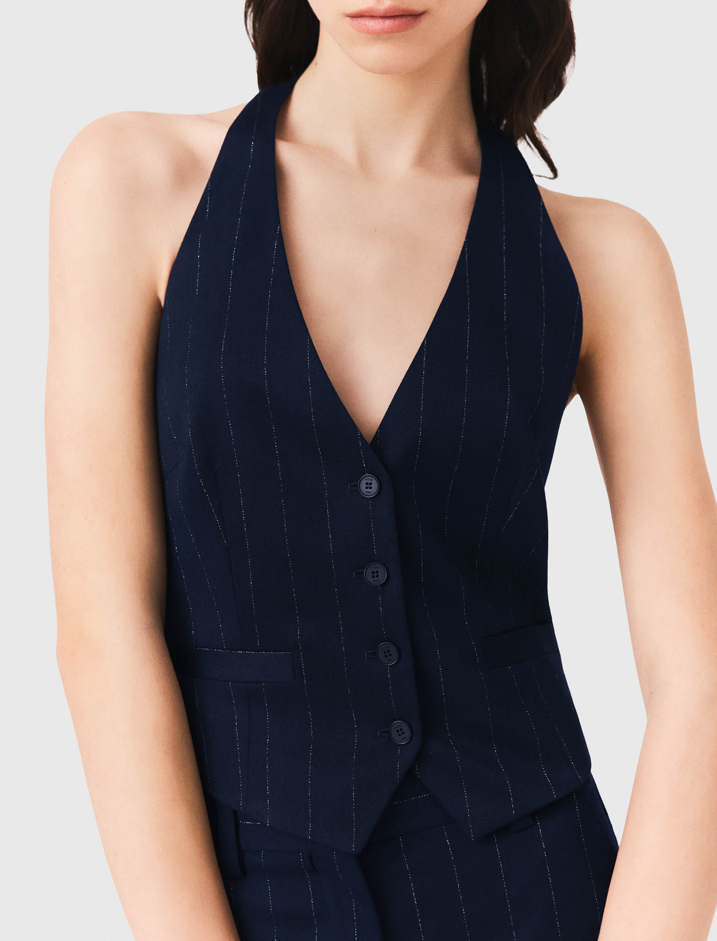 Tailored backless top - Navy