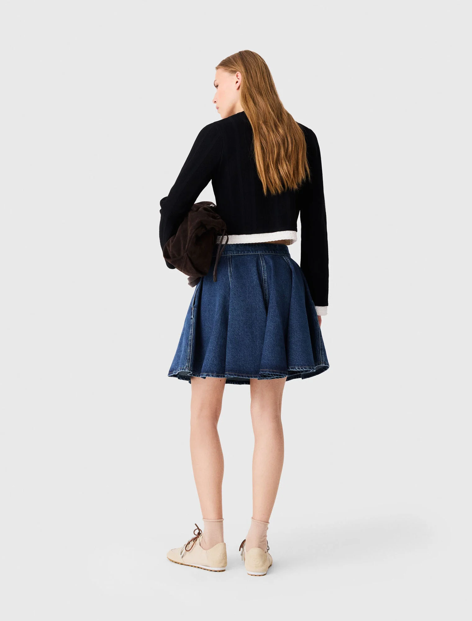 Cardigan with contrast band - Black