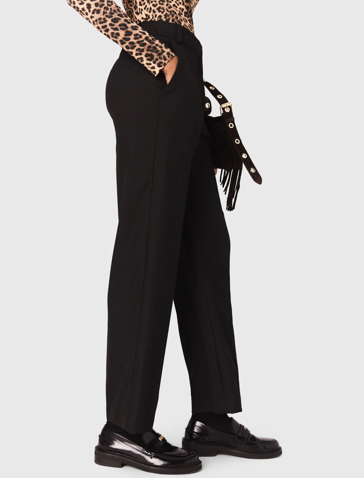 Straight leg suit trousers - Black
