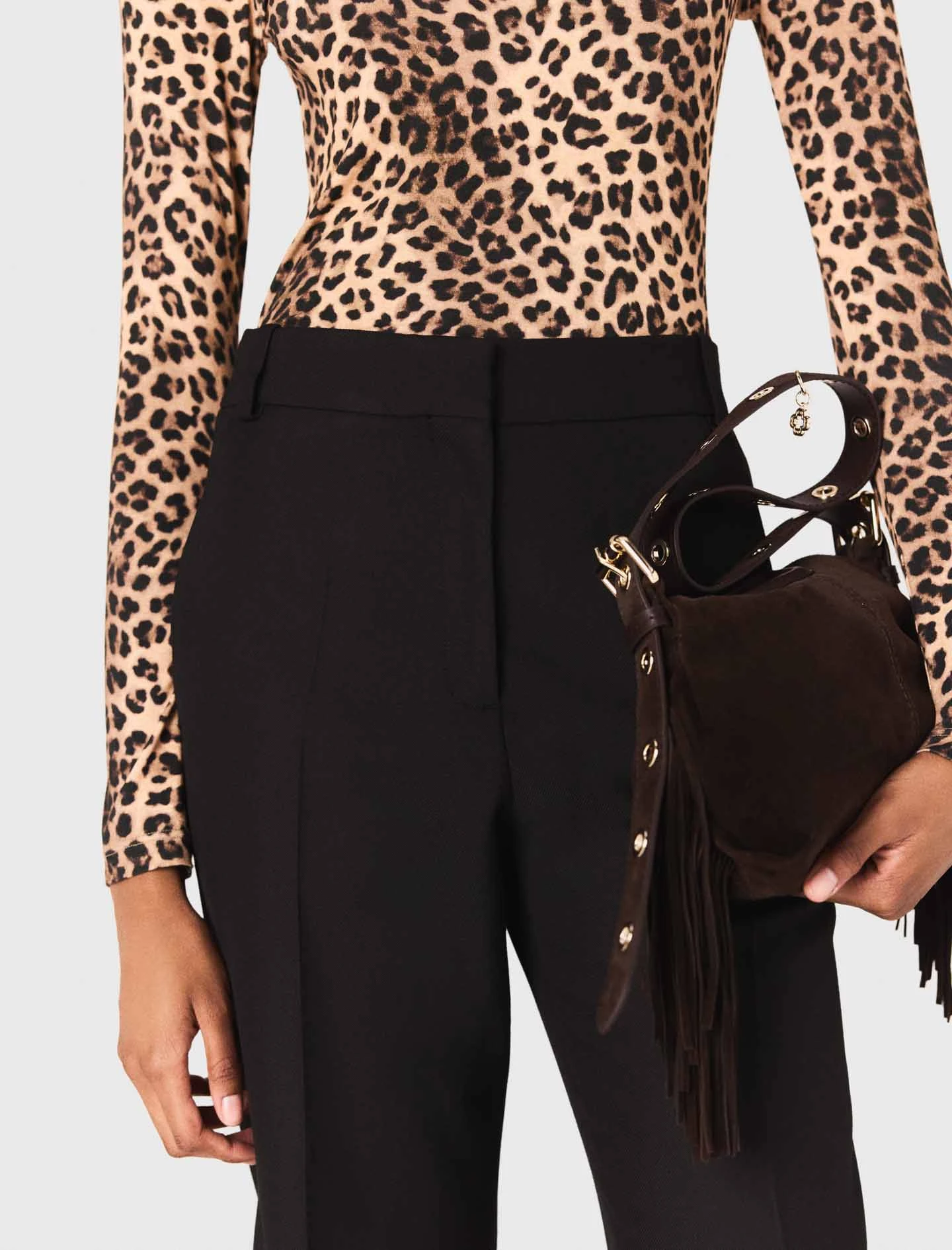 Straight leg suit trousers - Black