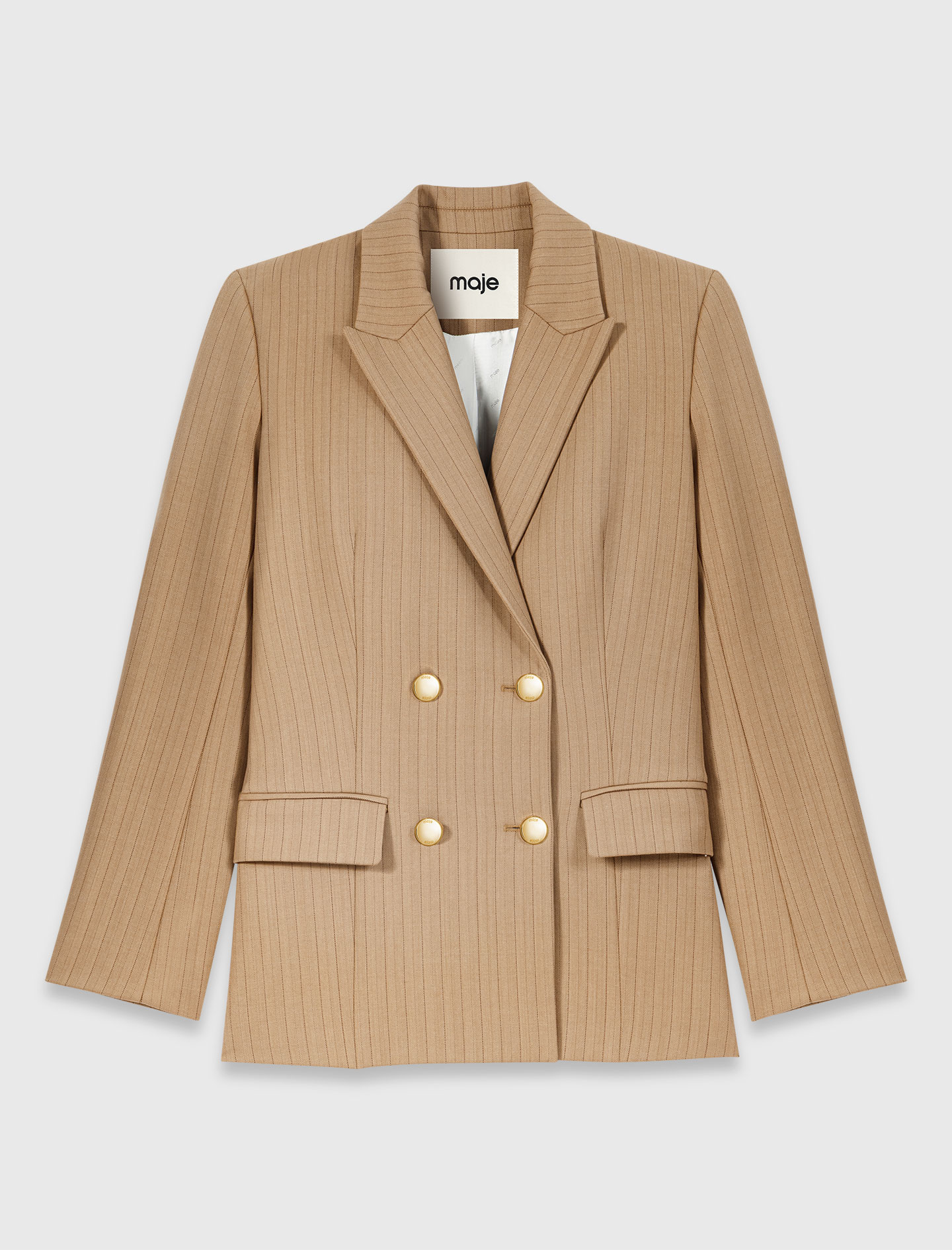 Double-breasted suit jacket - Beige