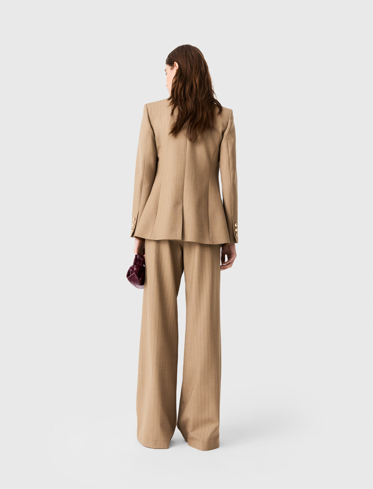Double-breasted suit jacket - Beige
