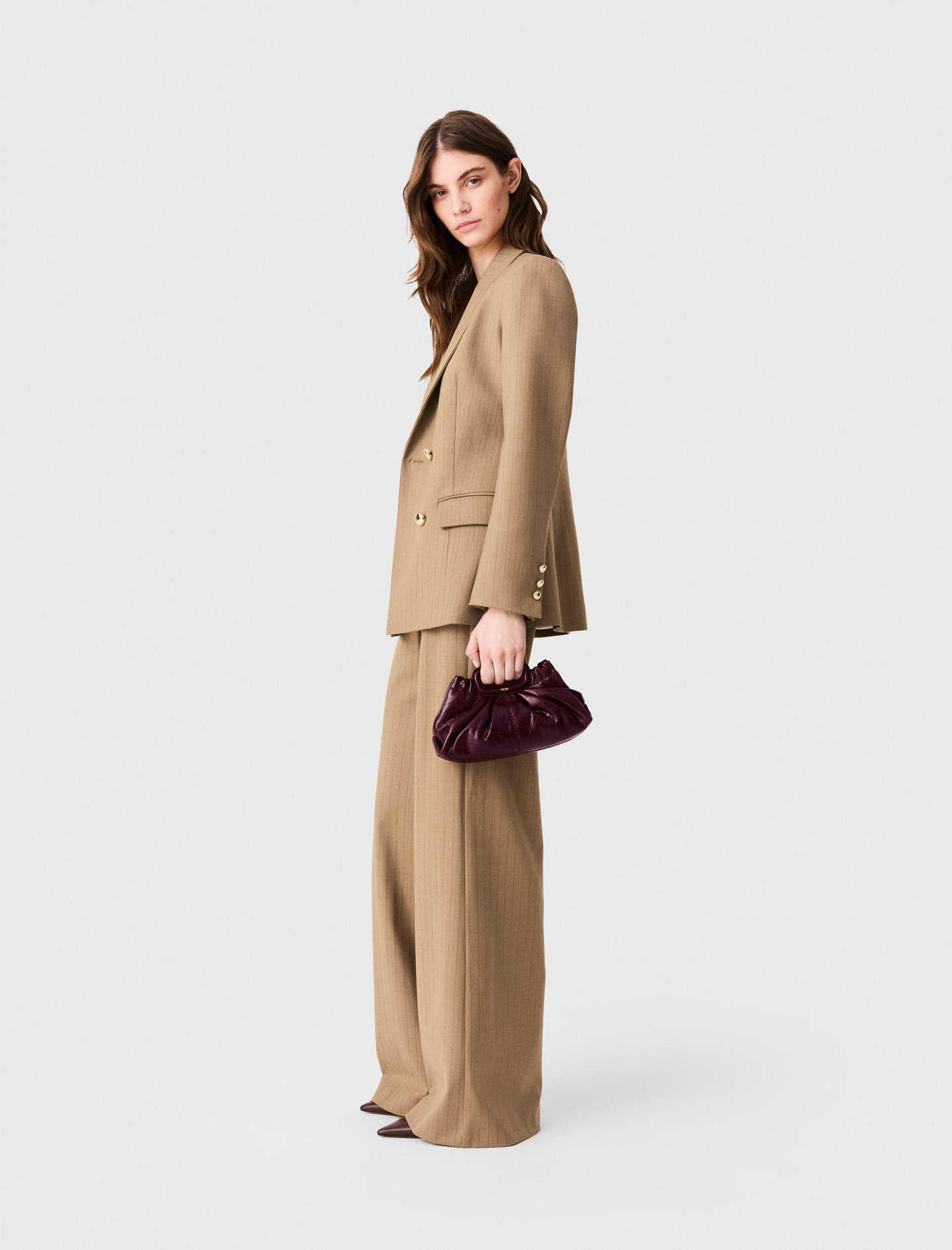 Double-breasted suit jacket - Beige