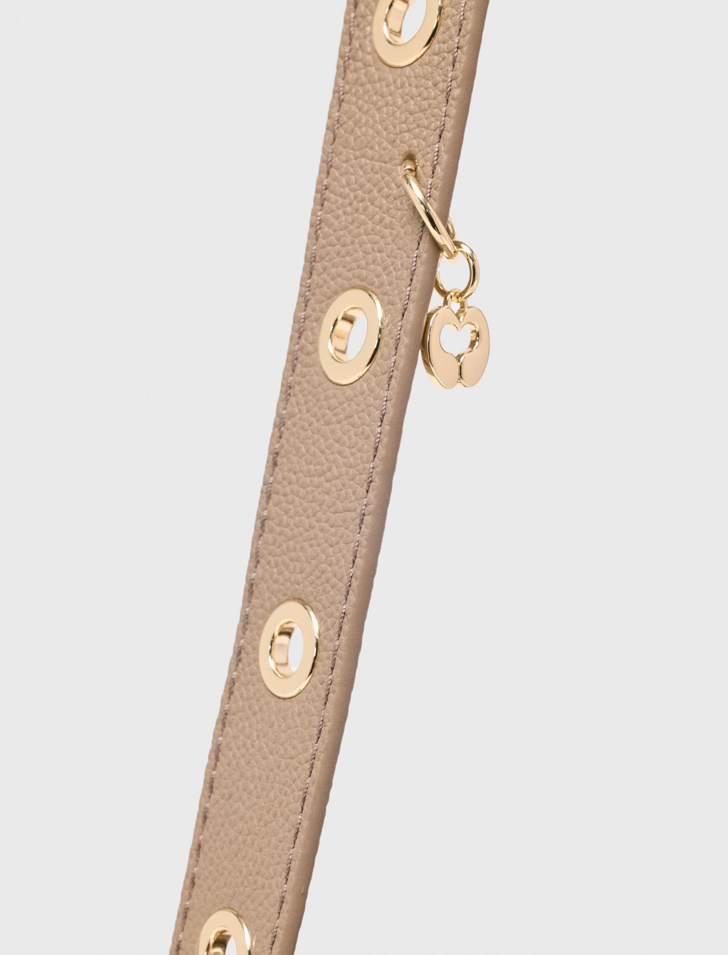 Grained leather mini Miss M bag - Brown