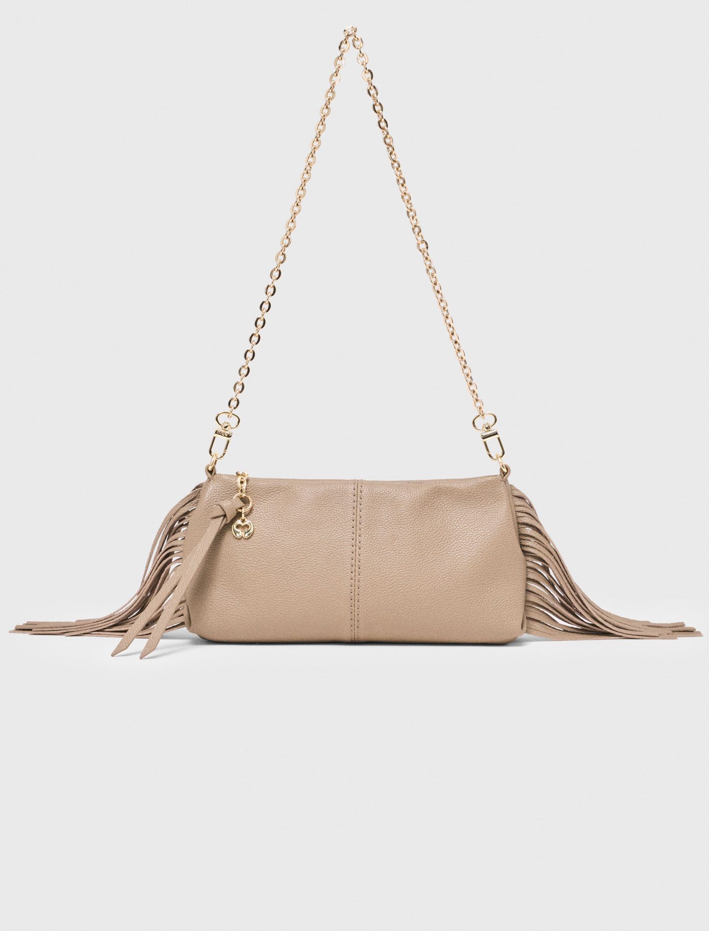 Miss M grained leather pouch - Brown