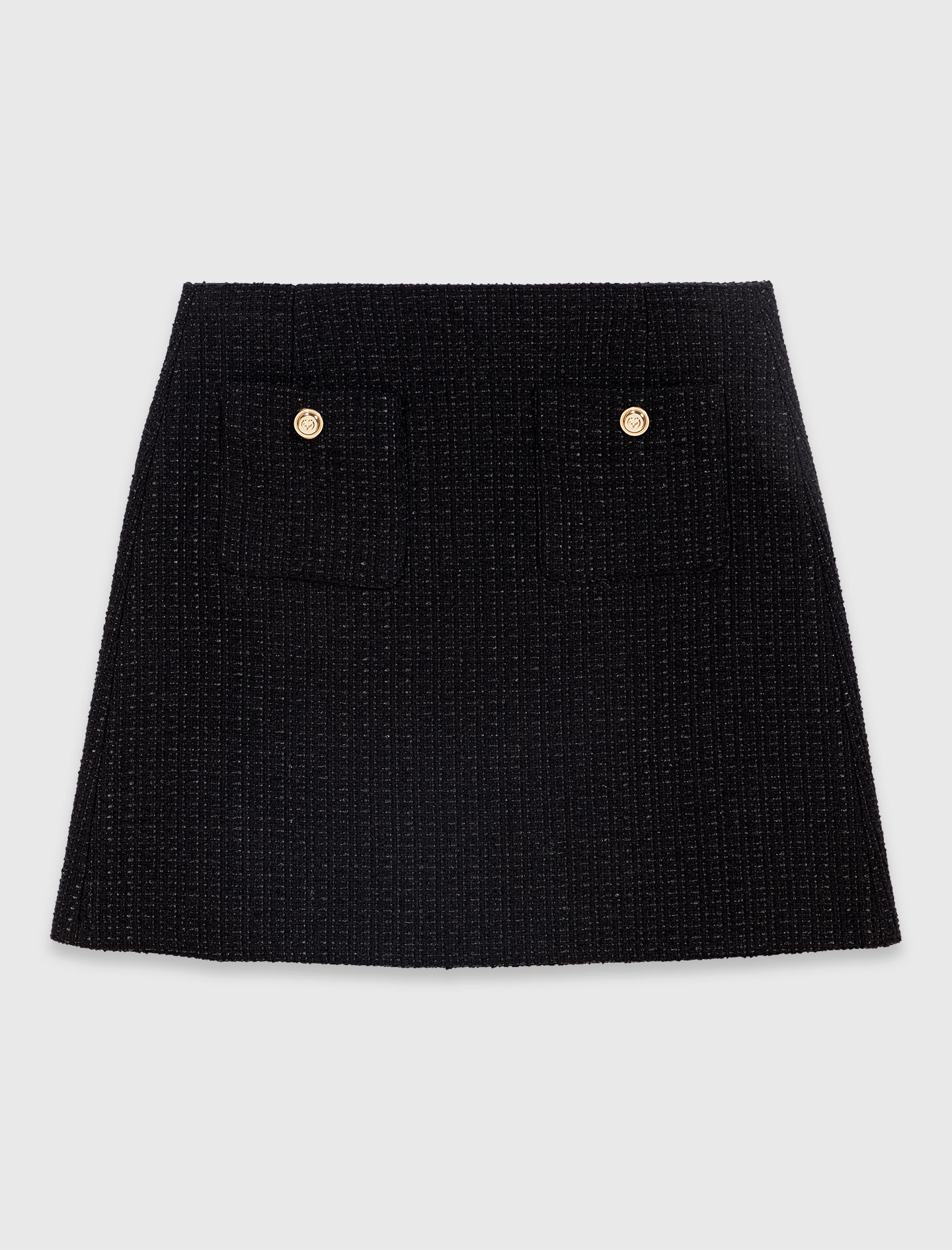 Short tweed skirt - Black