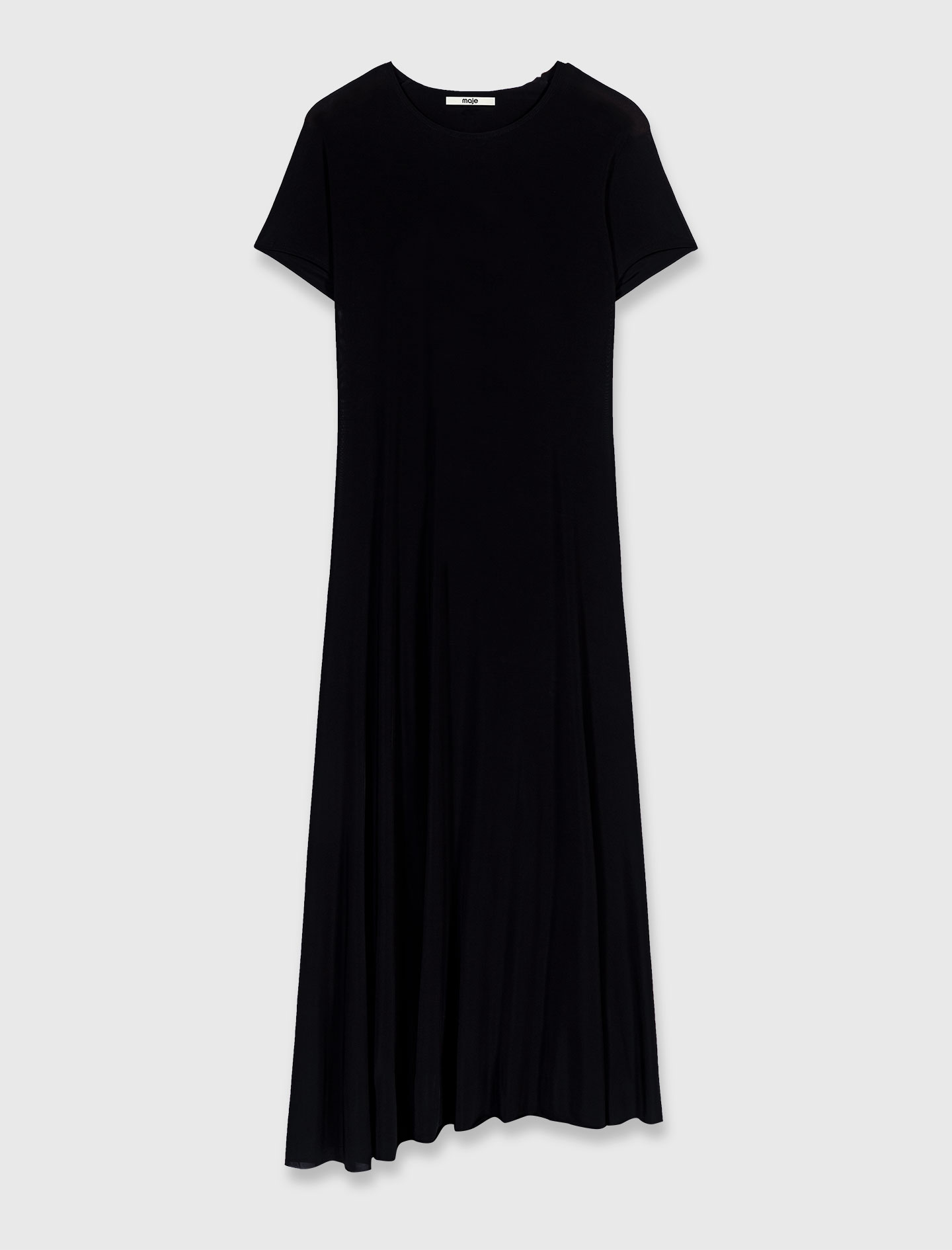 Cowl-back maxi dress - Black