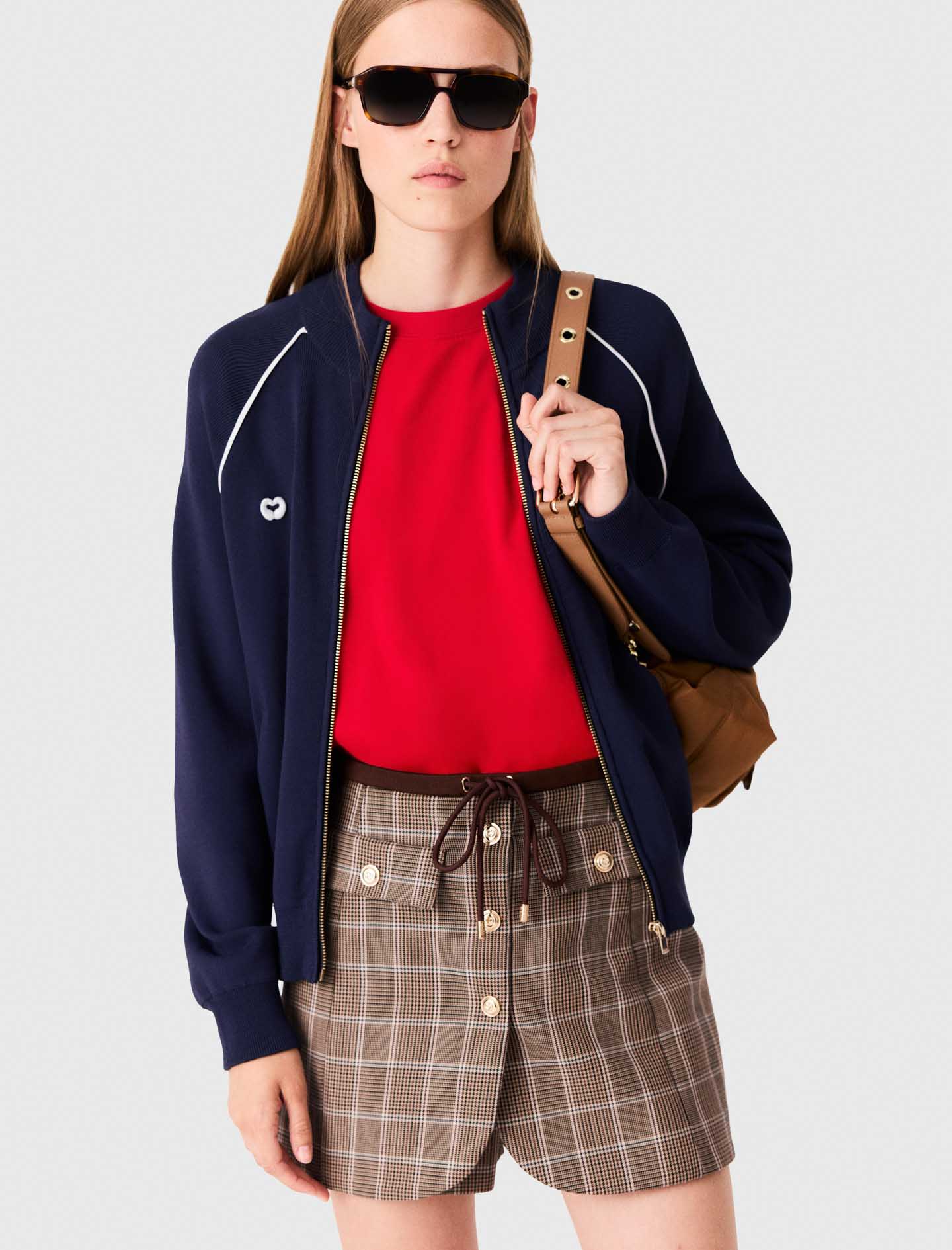 Zipped cardigan - Navy