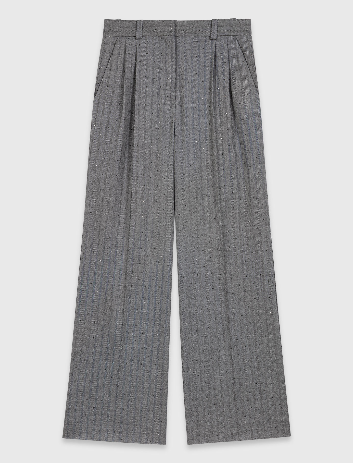 Rhinestone suit trousers - Grey