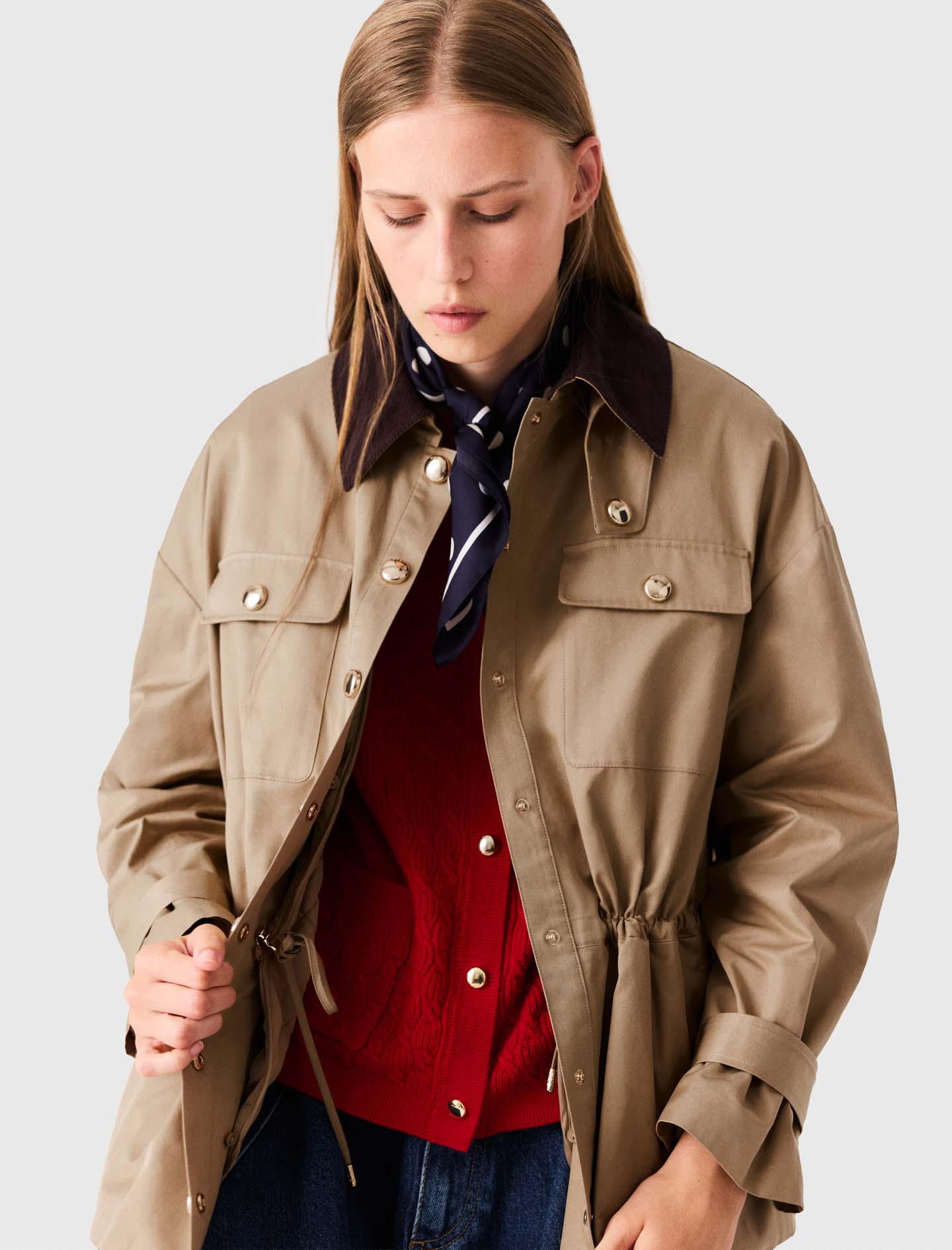 Coat with removable lining - Beige