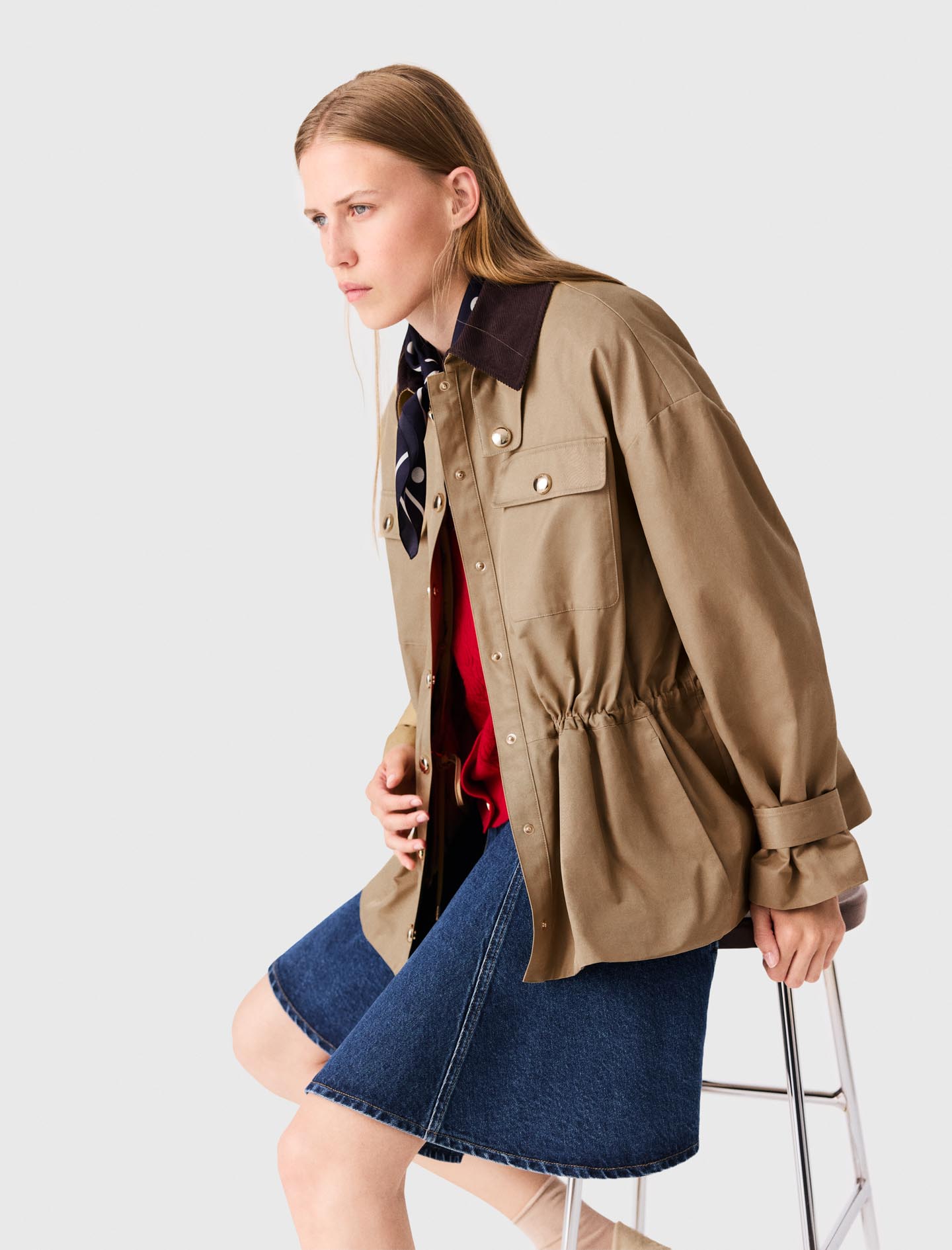 Coat with removable lining - Beige