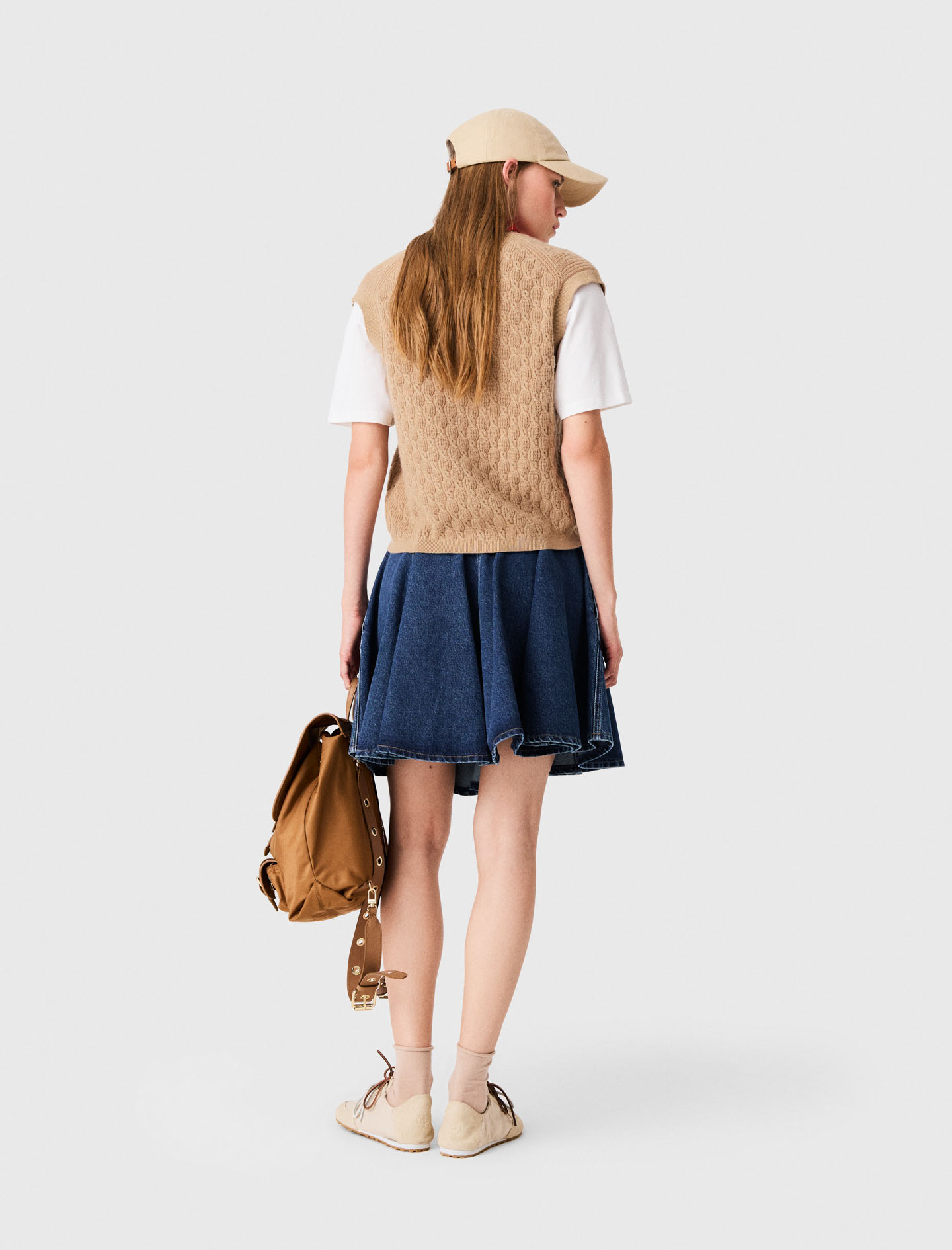 2-in-1 effect cardigan - Camel